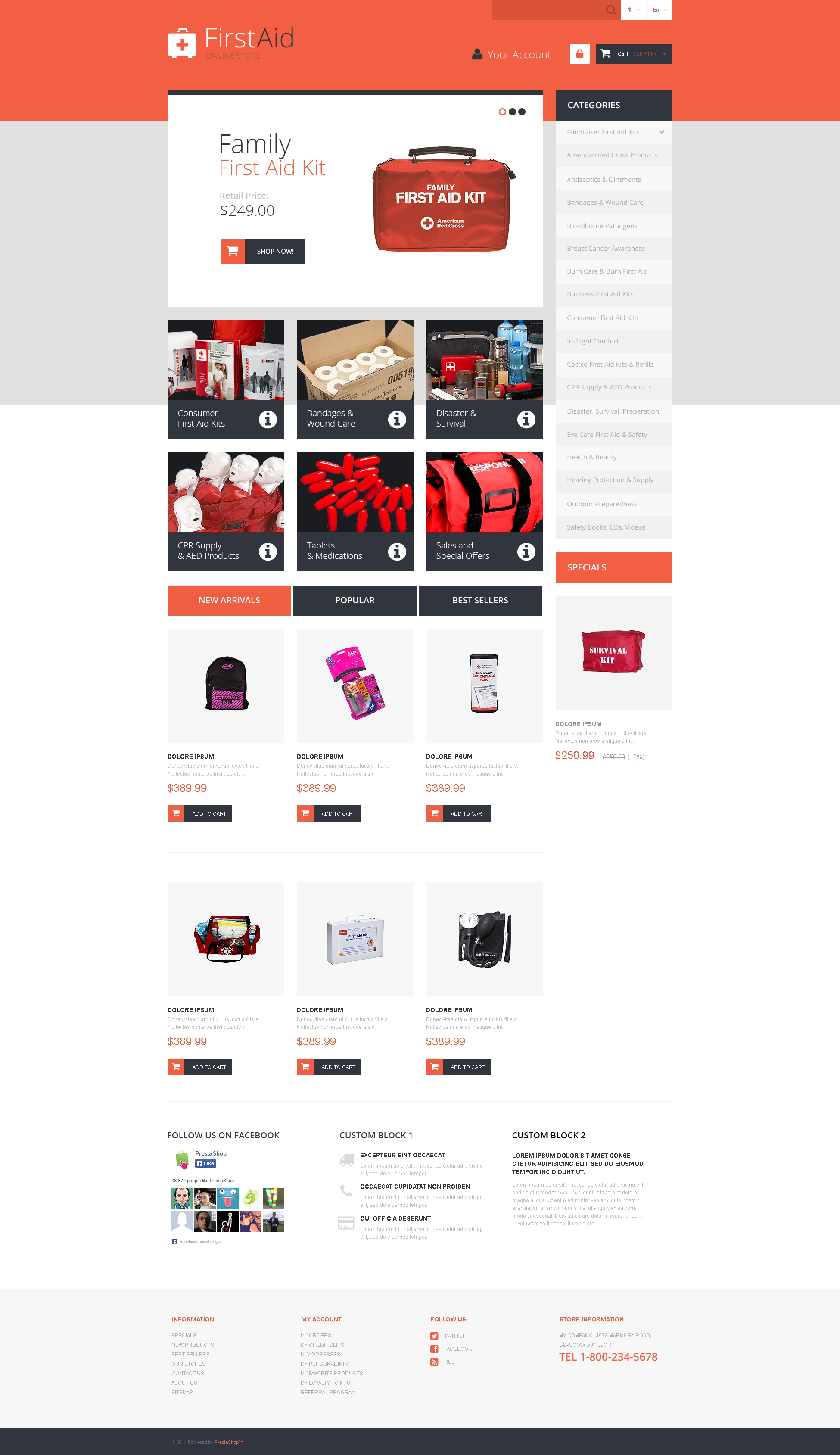 PrestaShop Eshop Πρότυπα