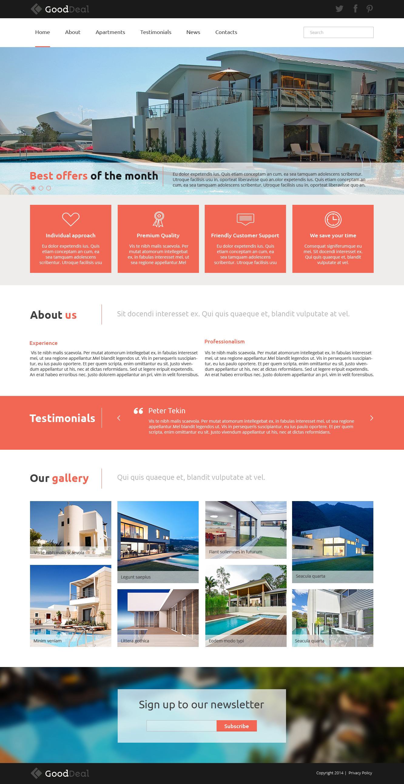 Apartments for Rent Joomla Template