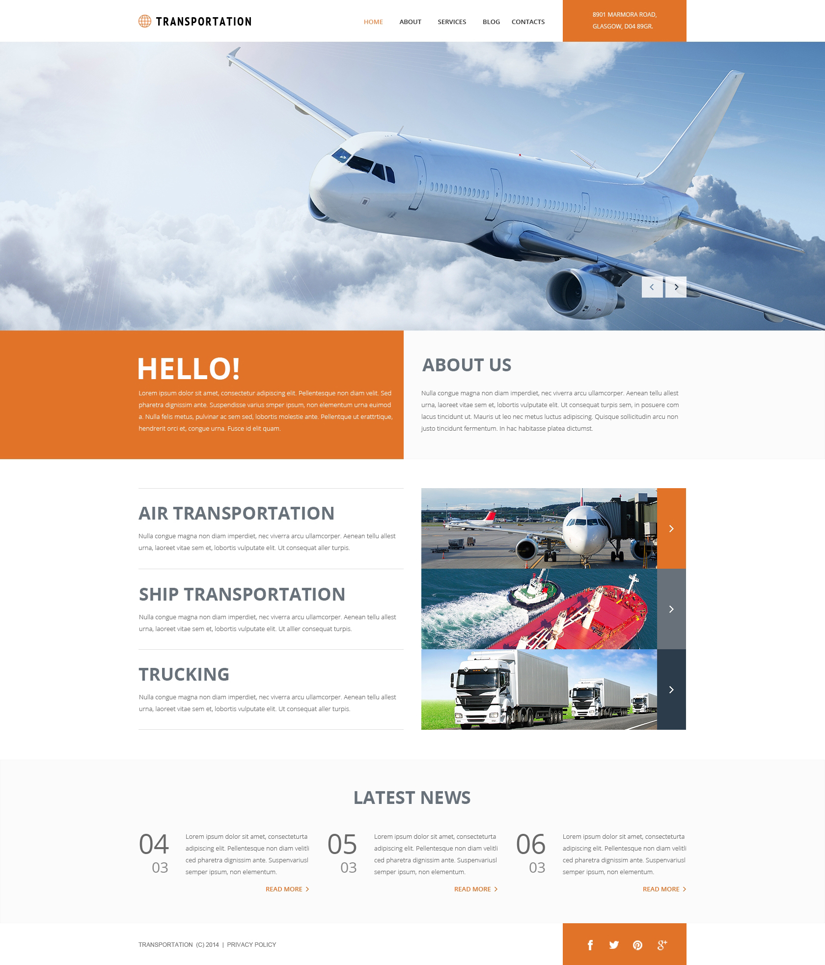 Freight Shipping Group Joomla Template