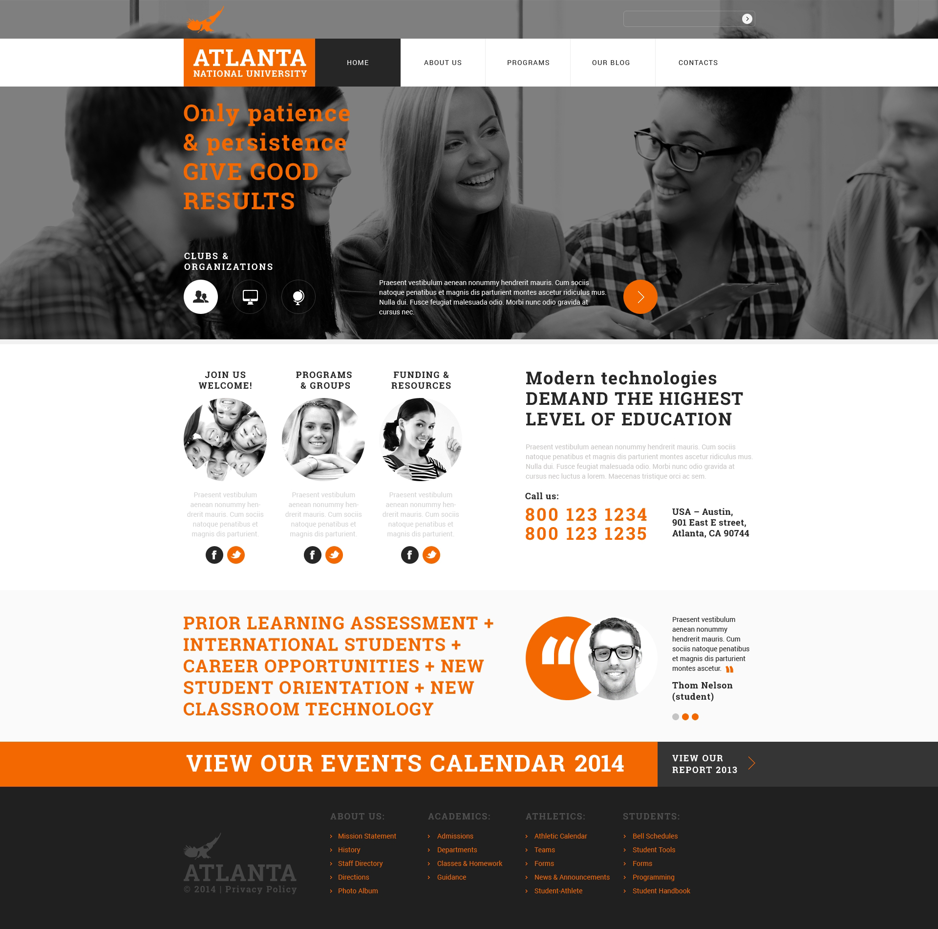 University Responsive Joomla Template