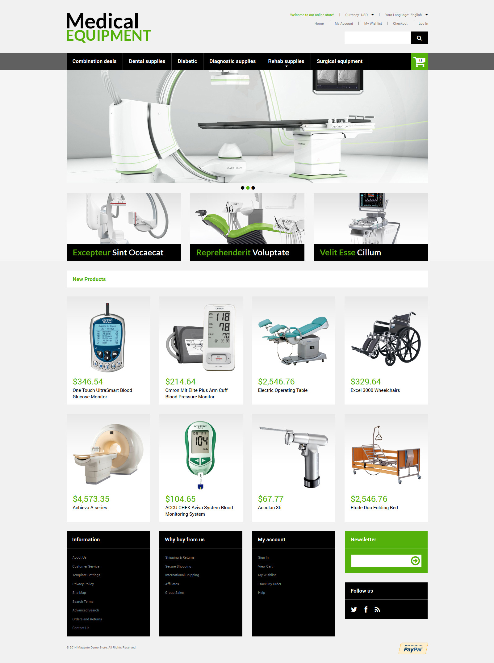 Medical Equipment Magento Theme