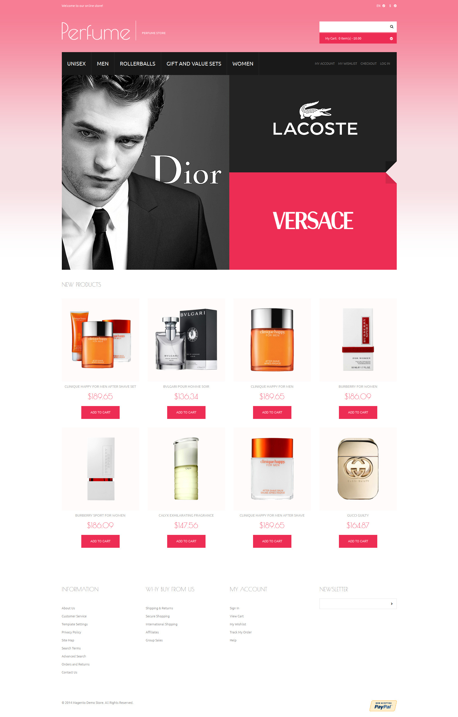 Choice of Perfumes Online Magento Theme