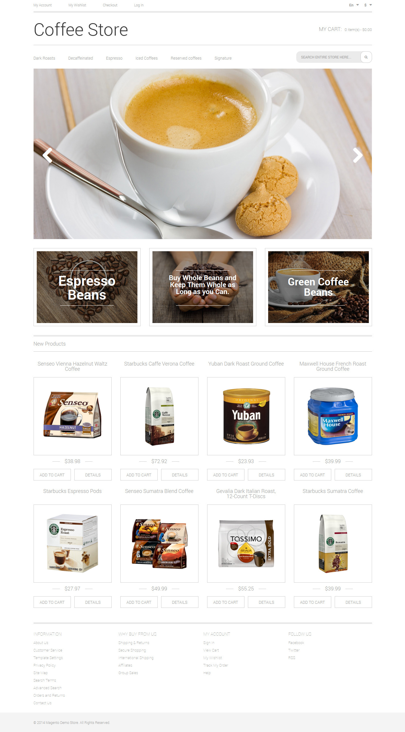 Coffee Aroma Magento Theme