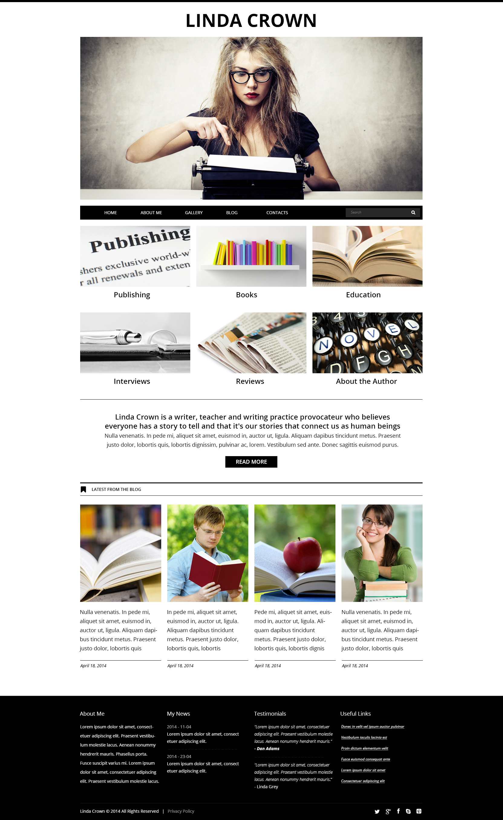 Writer's Page Joomla Template