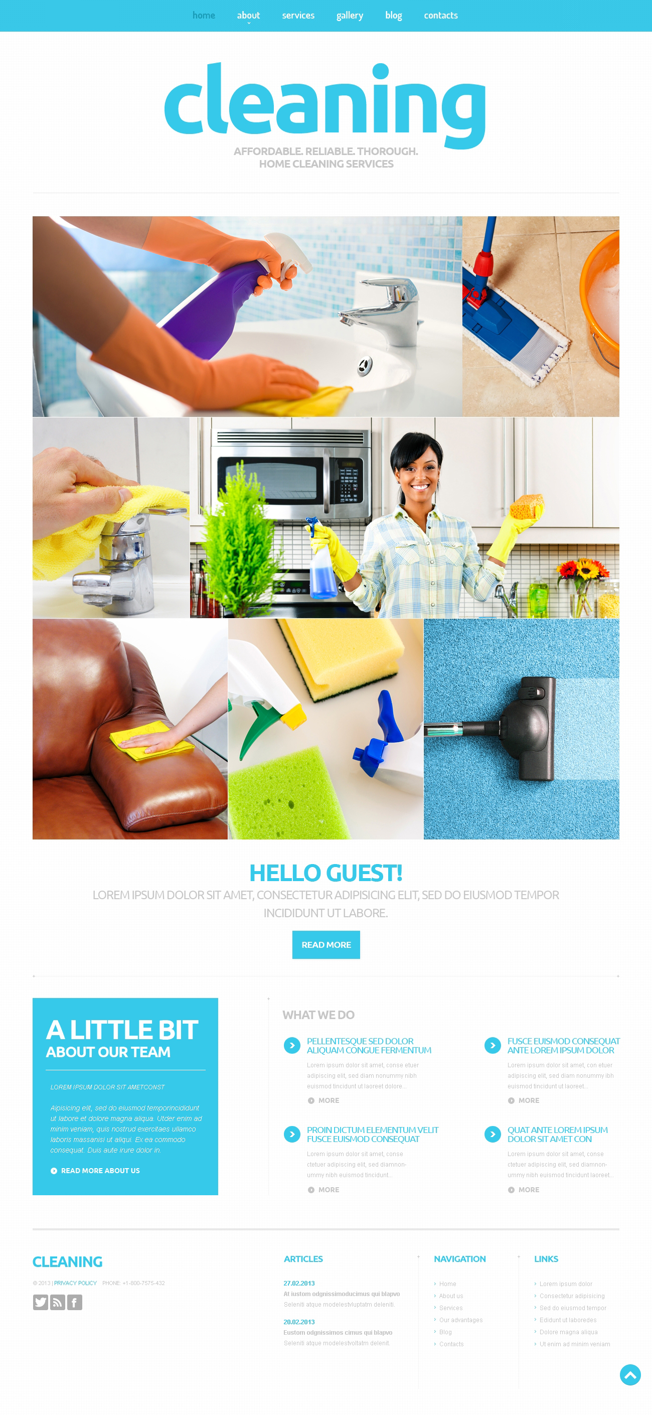 Cleaning Responsive Joomla Template