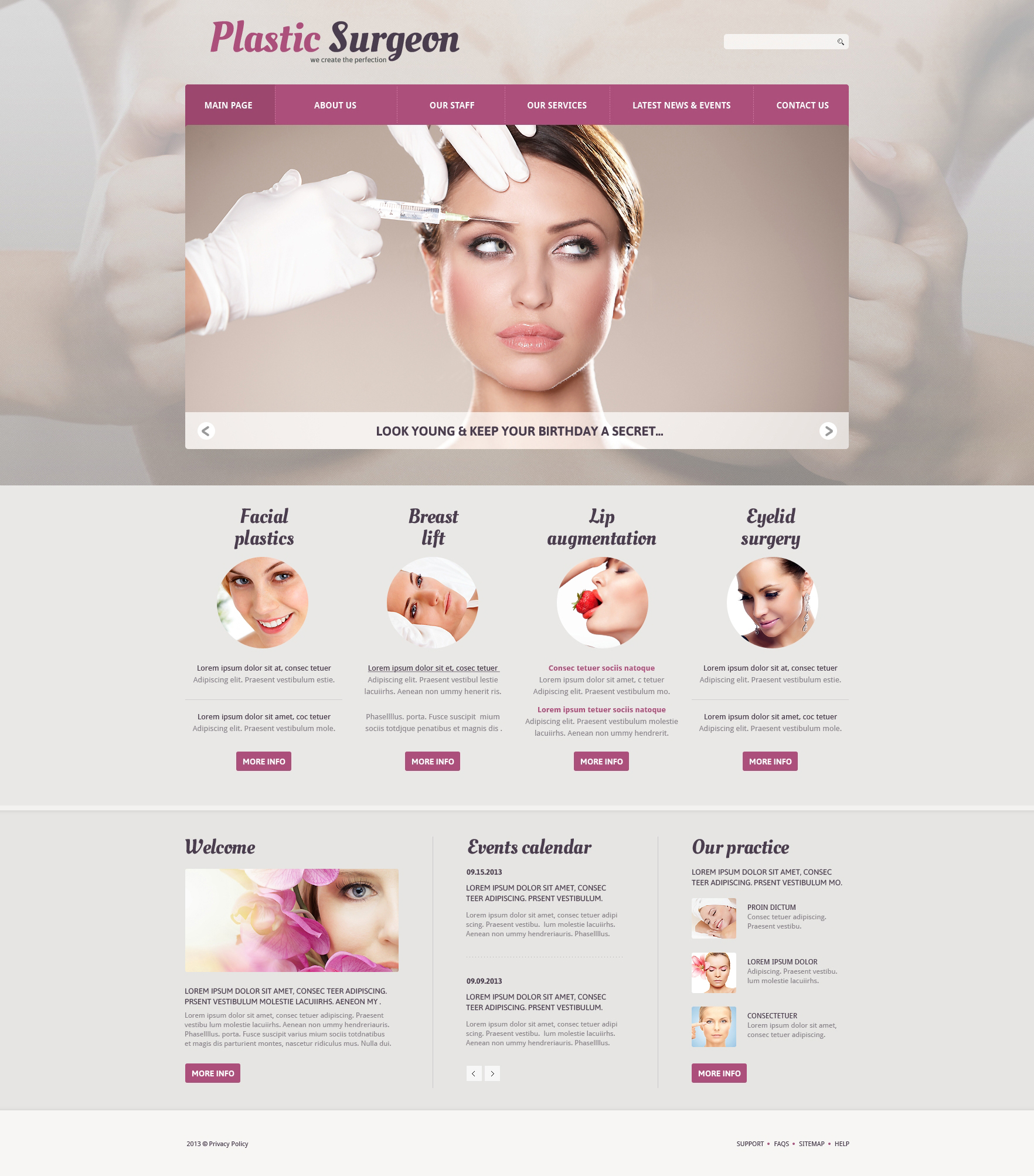 Plastic Surgery Responsive Joomla Template