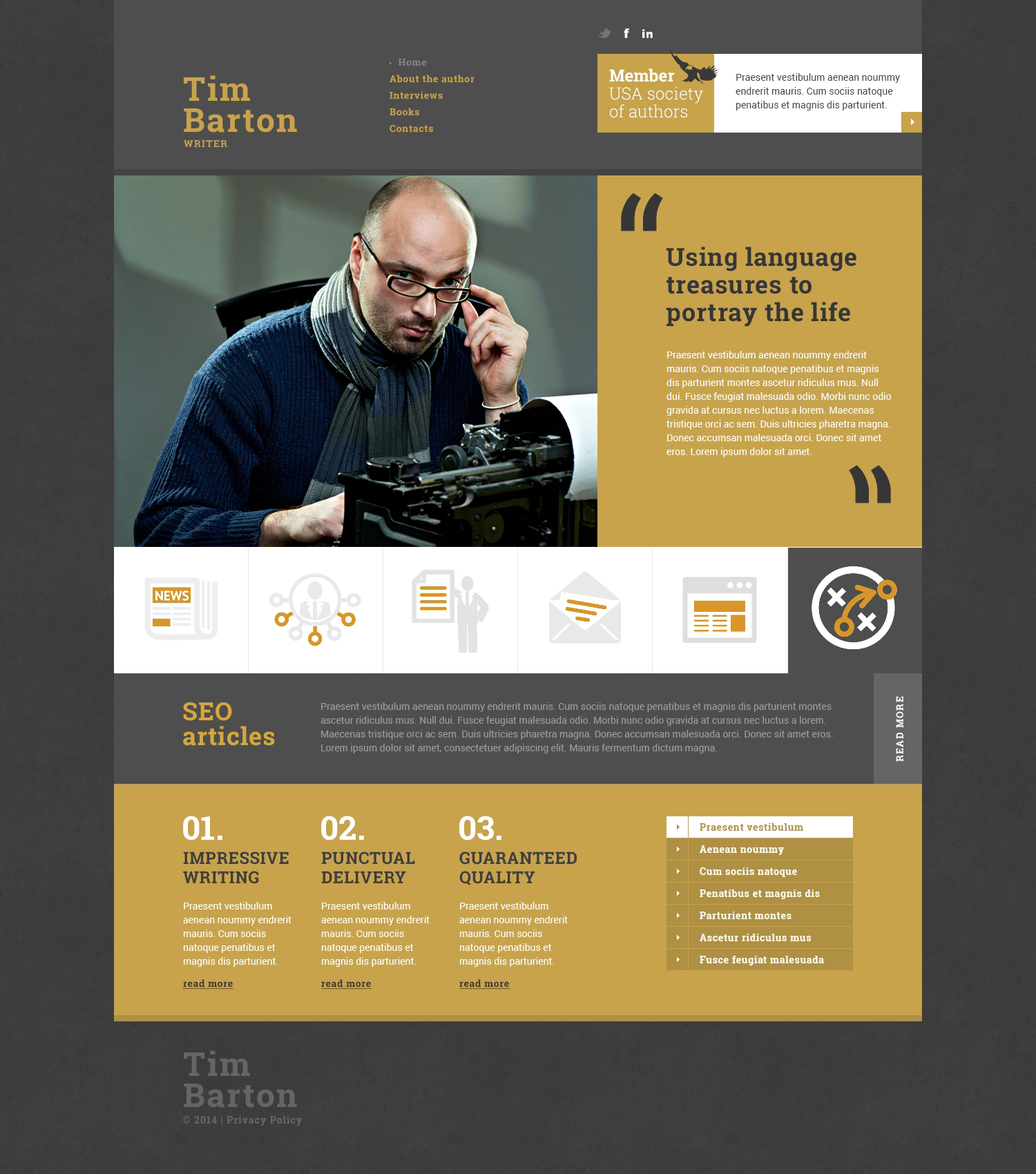 Personal Page Responsive Website Template