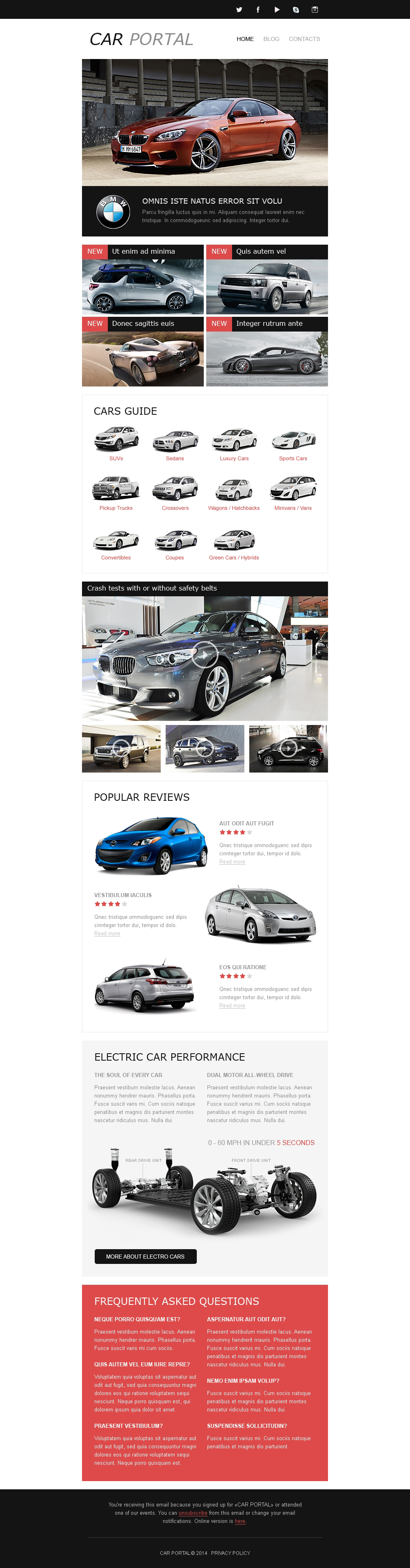 Car Club Responsive Newsletter Template