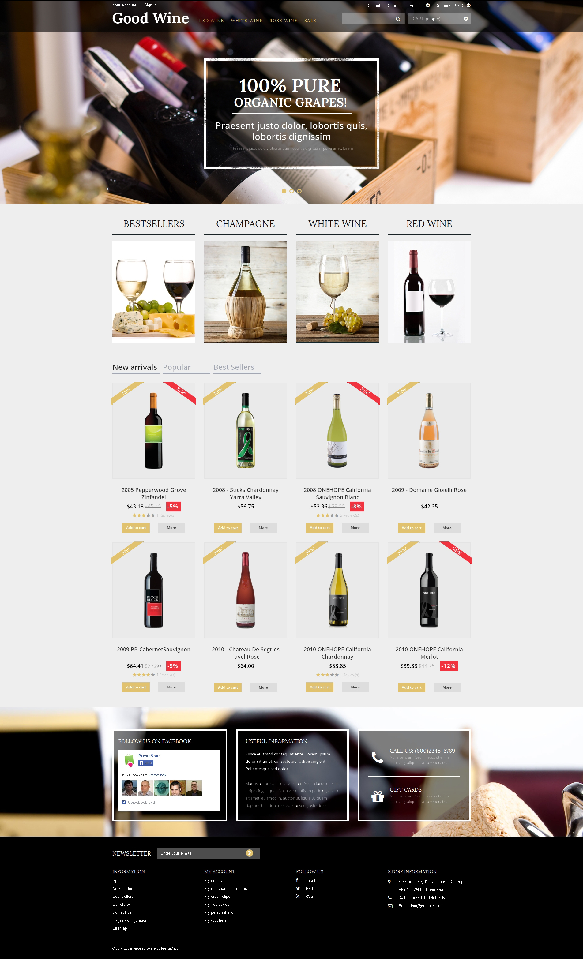 Wine of Superior Quality PrestaShop Theme