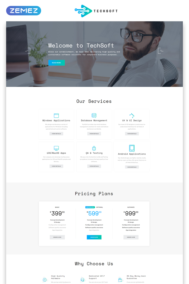 TechSoft - Software Development Studio Website Template