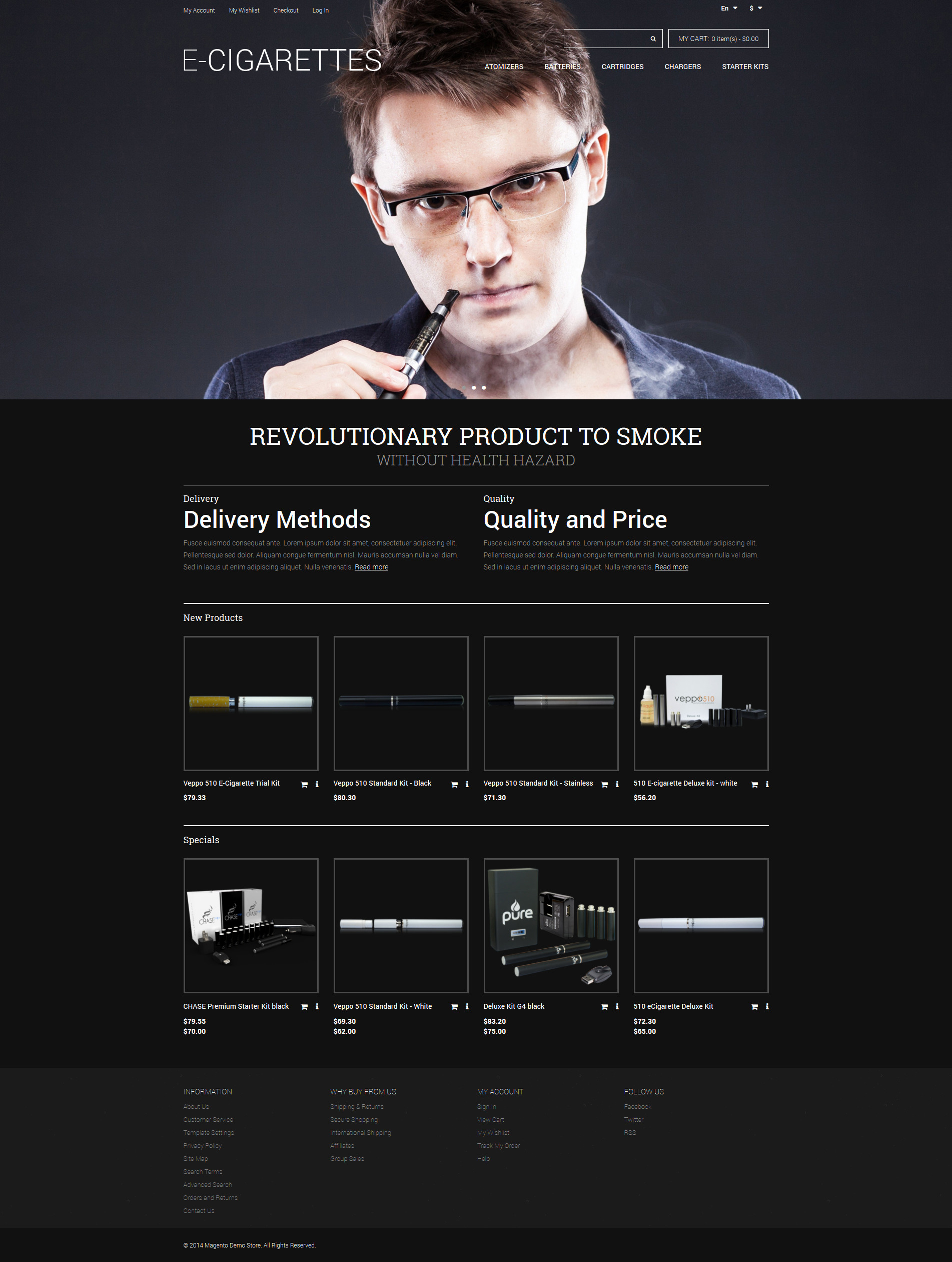 ECigarettes Store Magento Theme