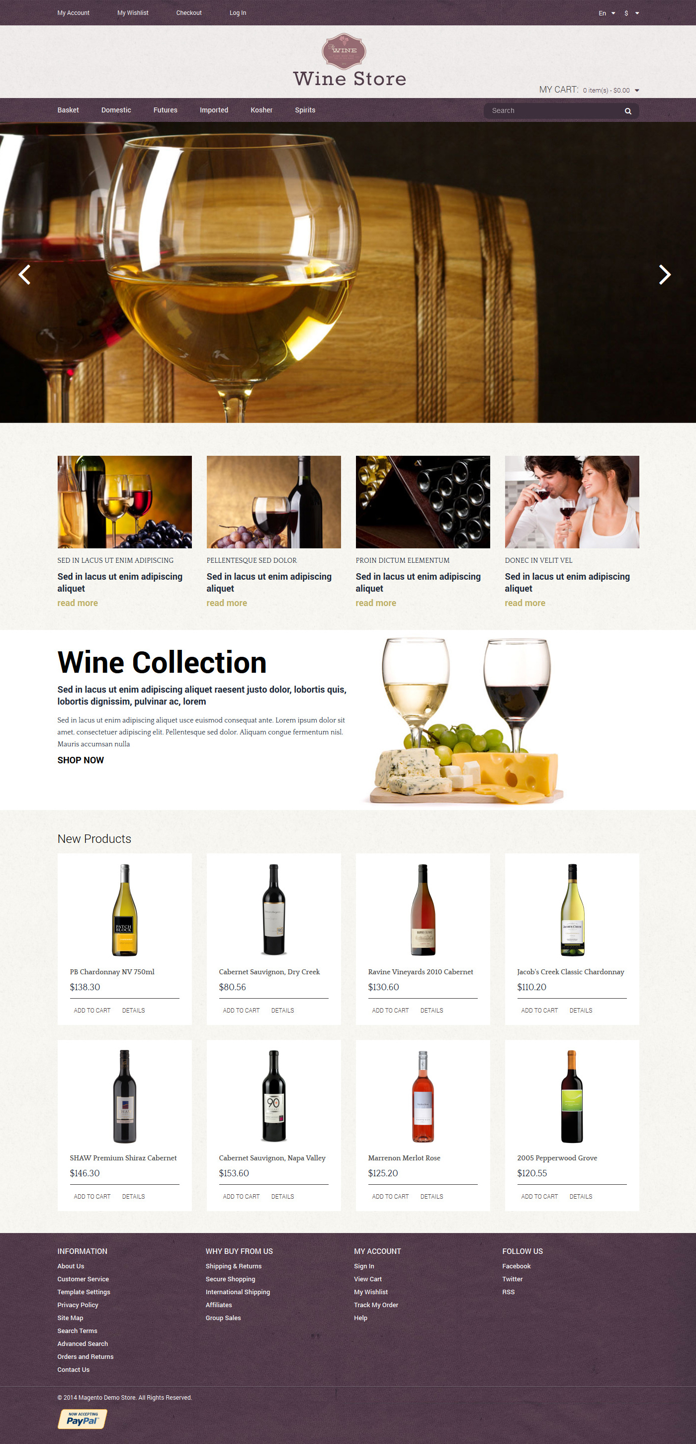 Wine Store Magento Theme