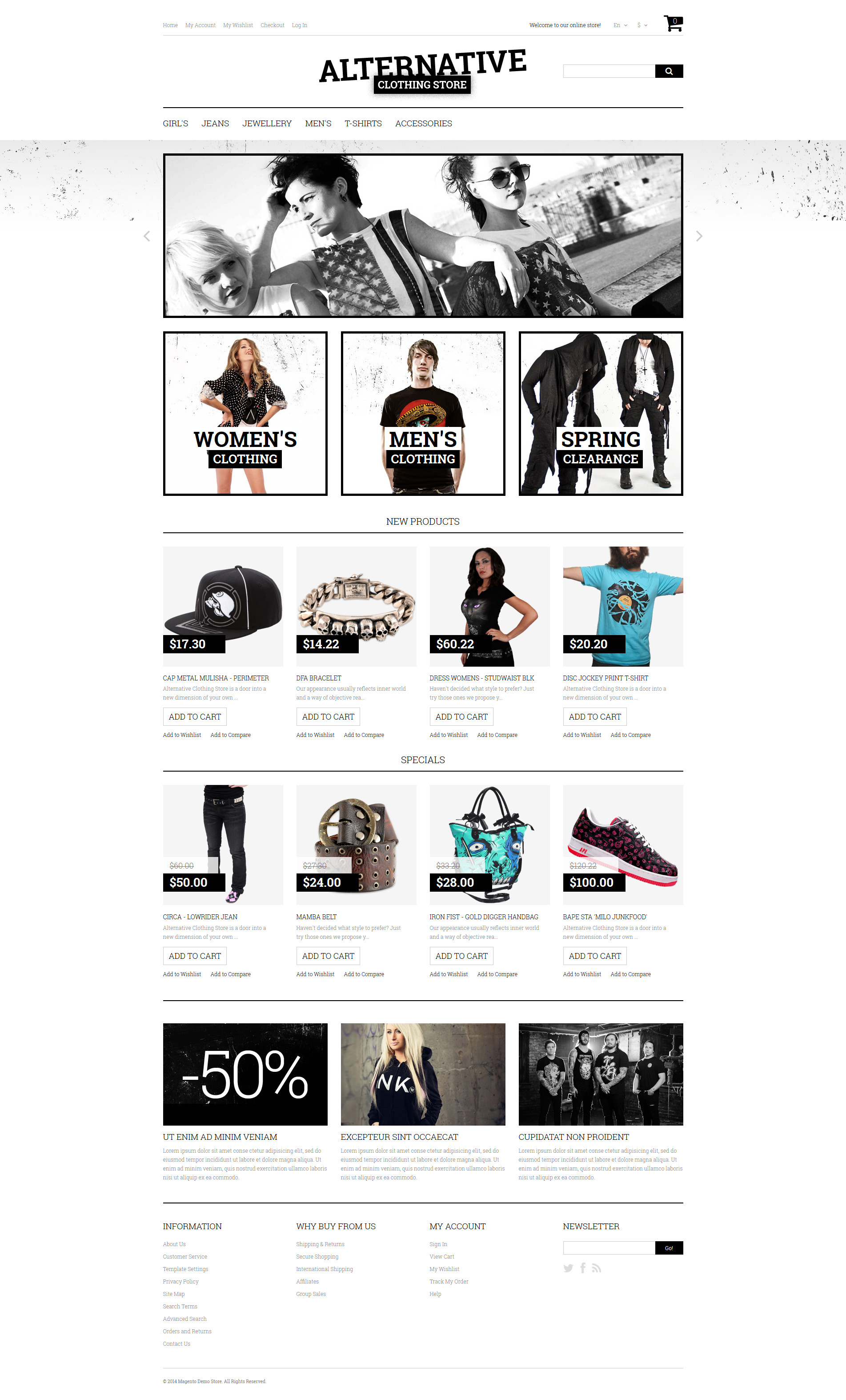 Alternative Fashion Magento Theme