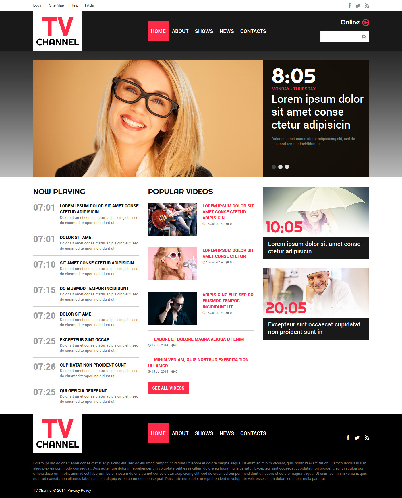 TV Channel Joomla Template