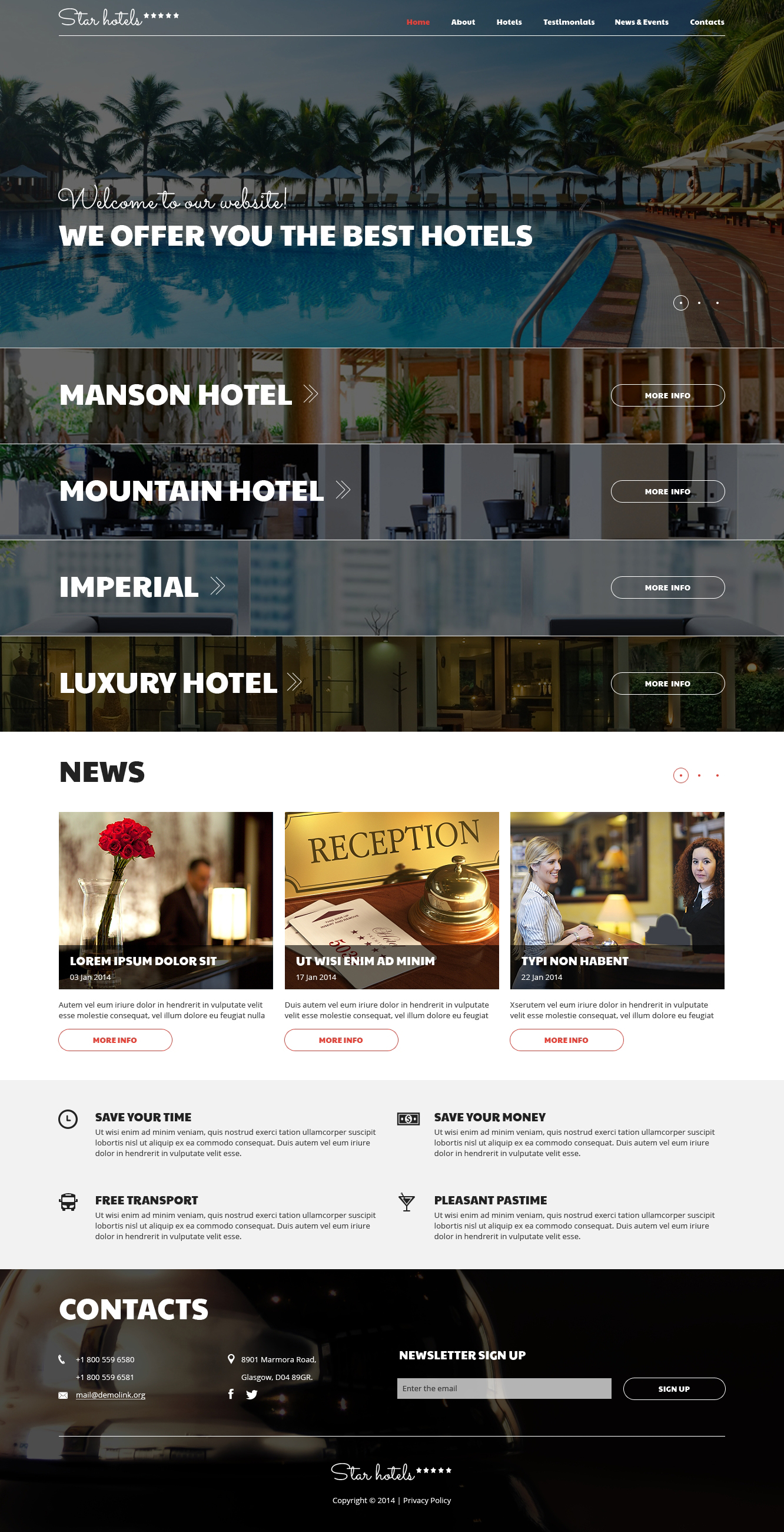 Hotels Responsive Joomla Template