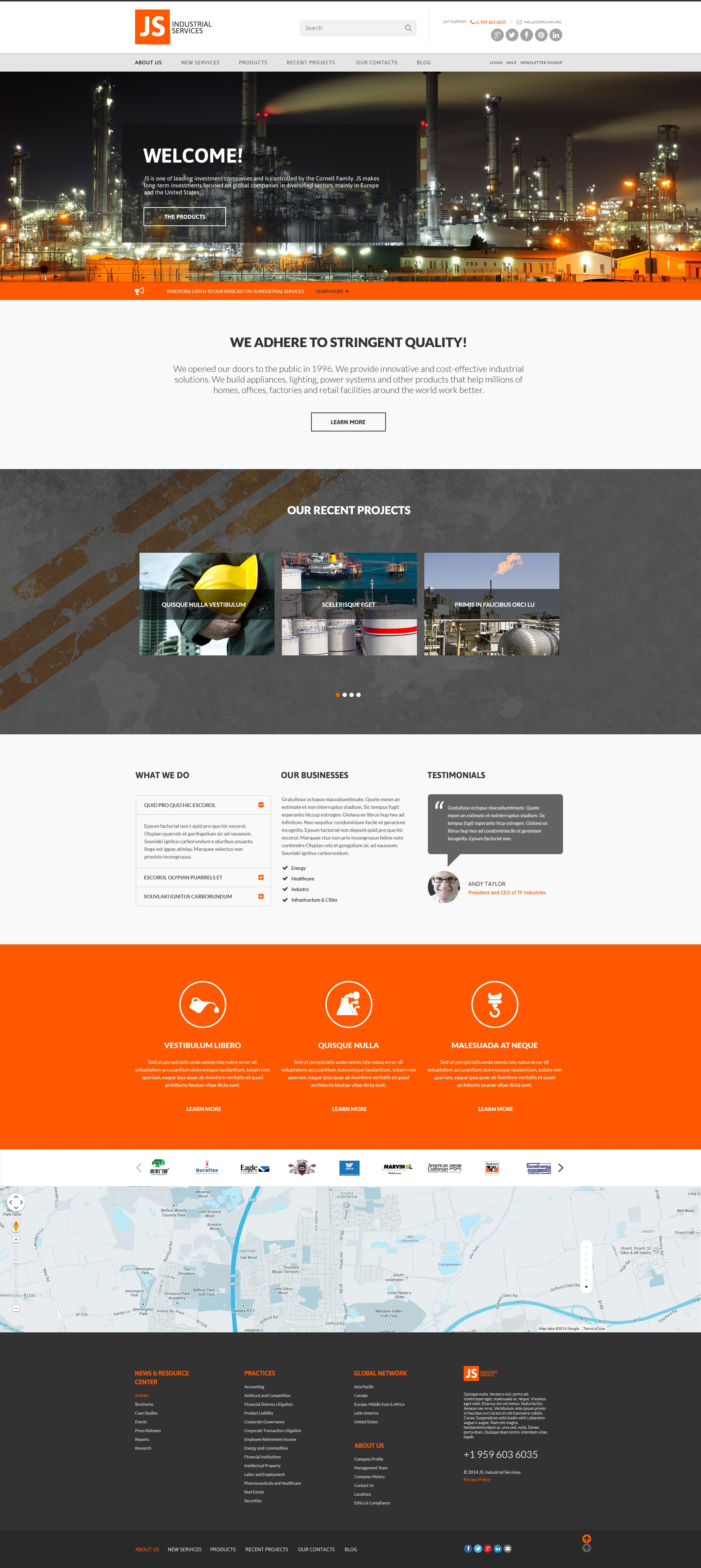 Civil Engineering Responsive Website Template