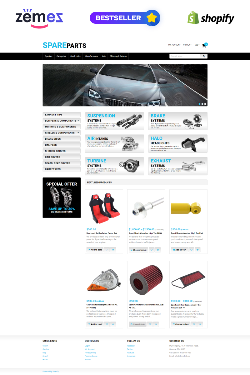 Spare Parts Shopify Theme