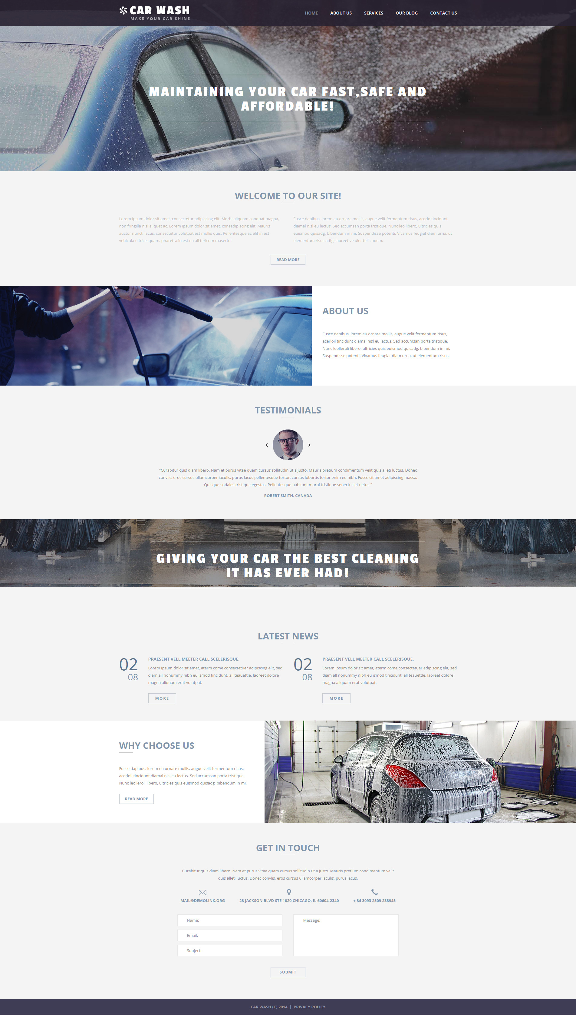 Car Wash Business Joomla Template