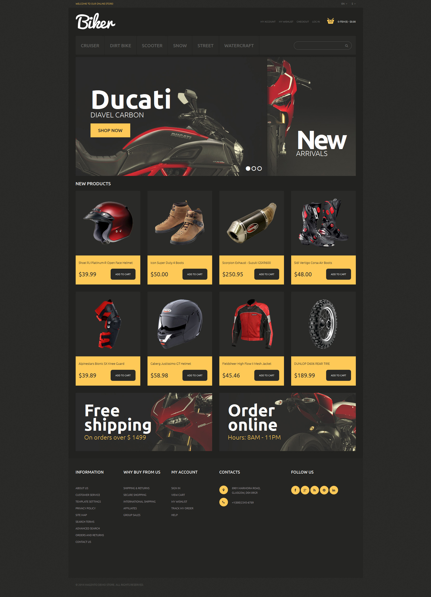 Bikes and Motorcycles Magento Theme