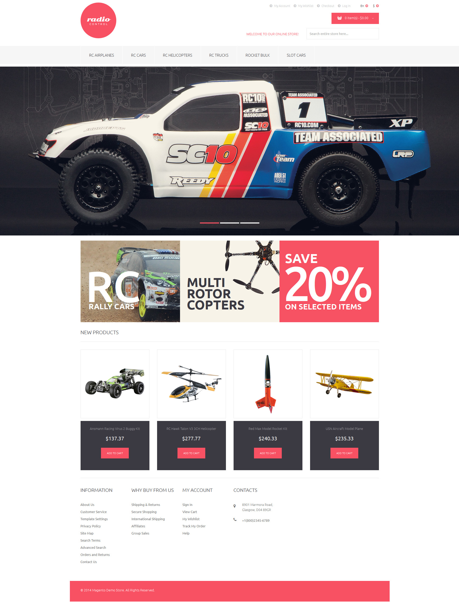 RemoteControlled Toys Magento Theme