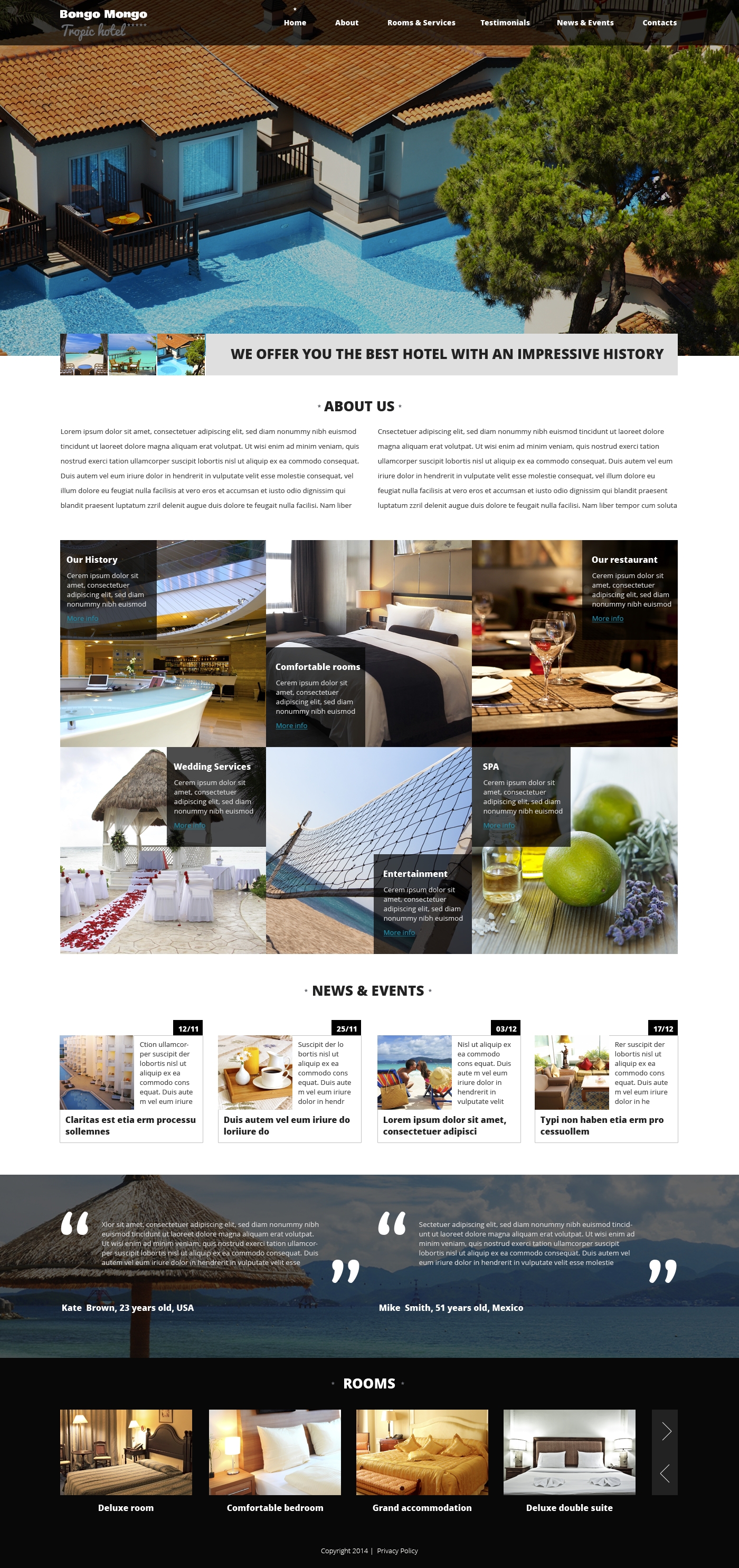 Hotels Drupal Template