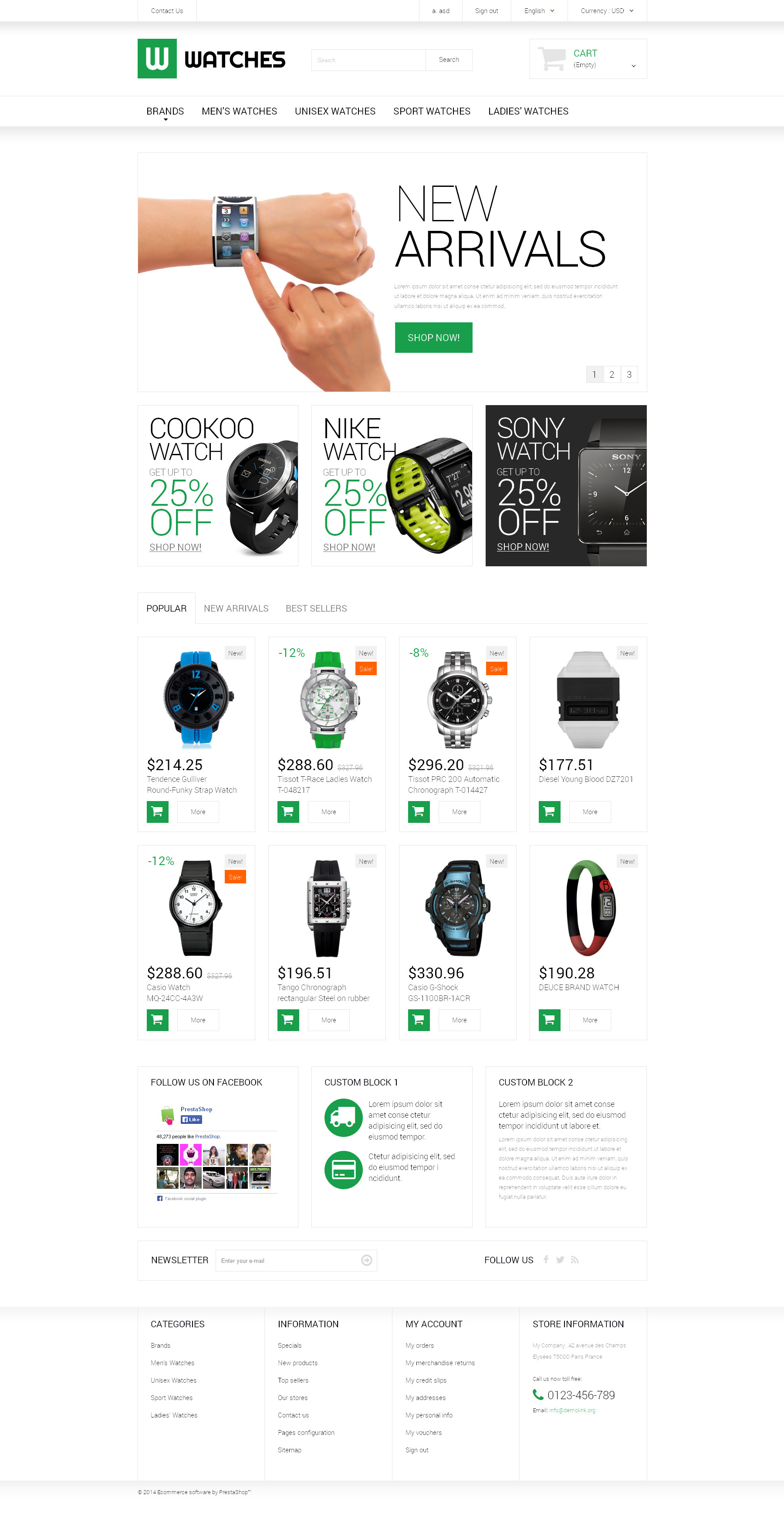 Watches Shop PrestaShop Theme