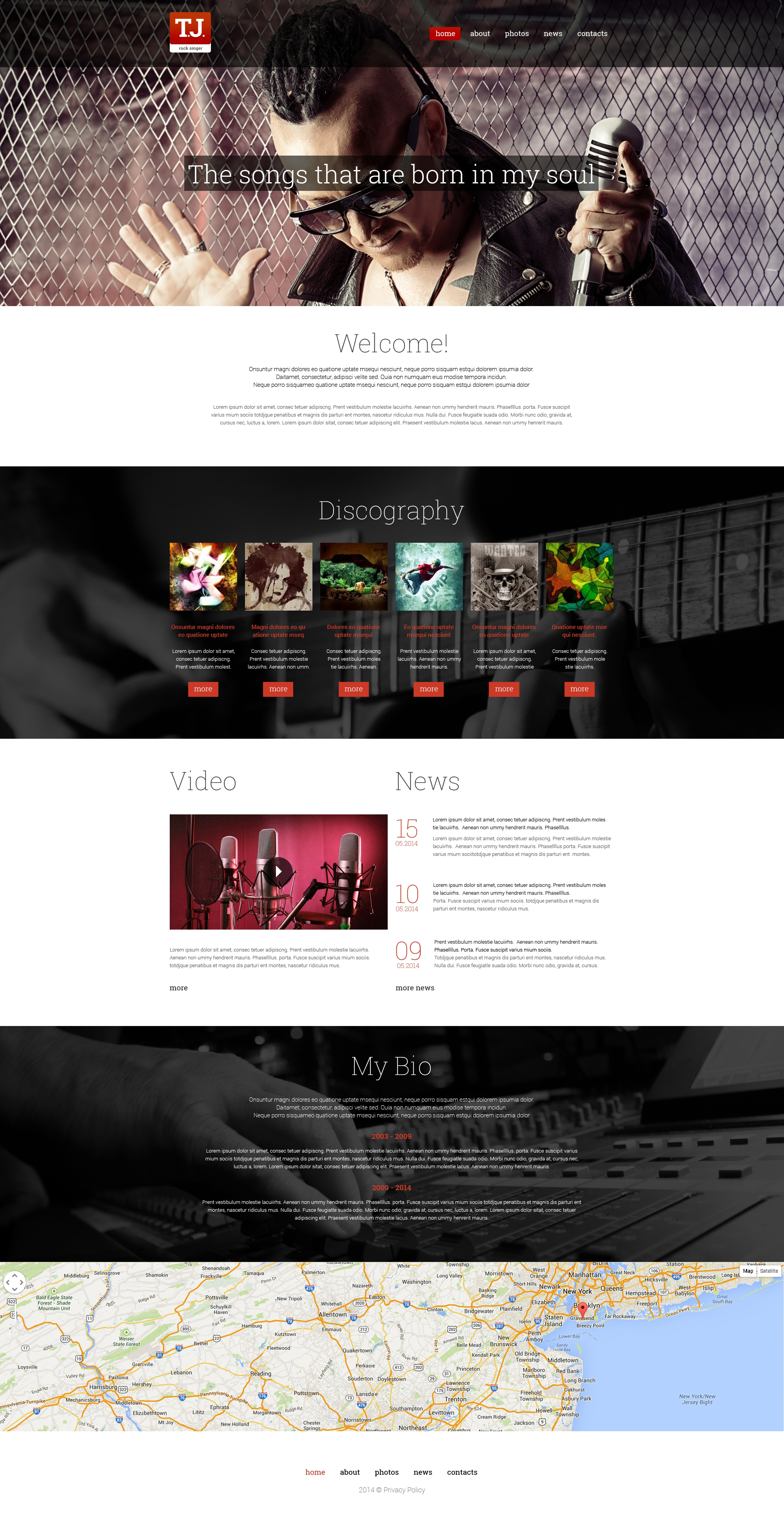 Music Fan Page Drupal Template