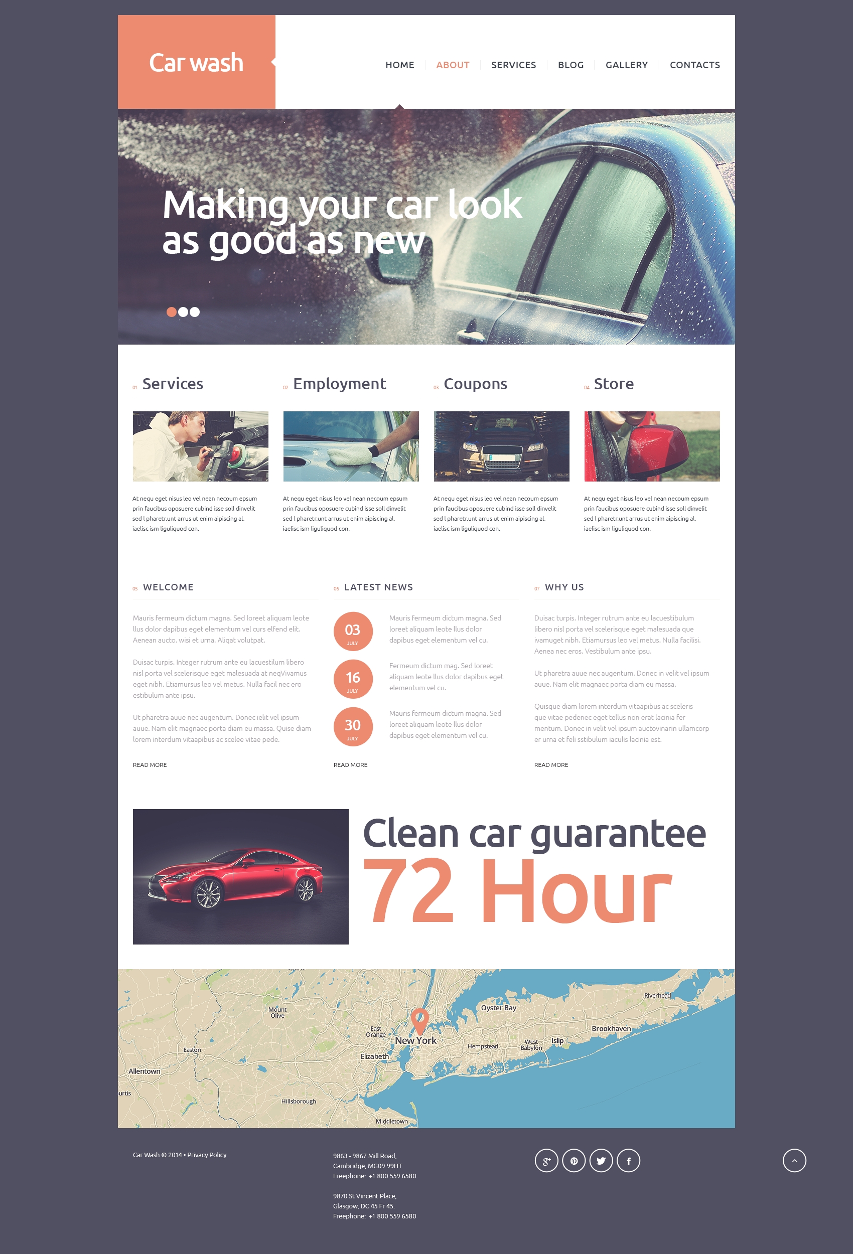 Car Wash Joomla Template