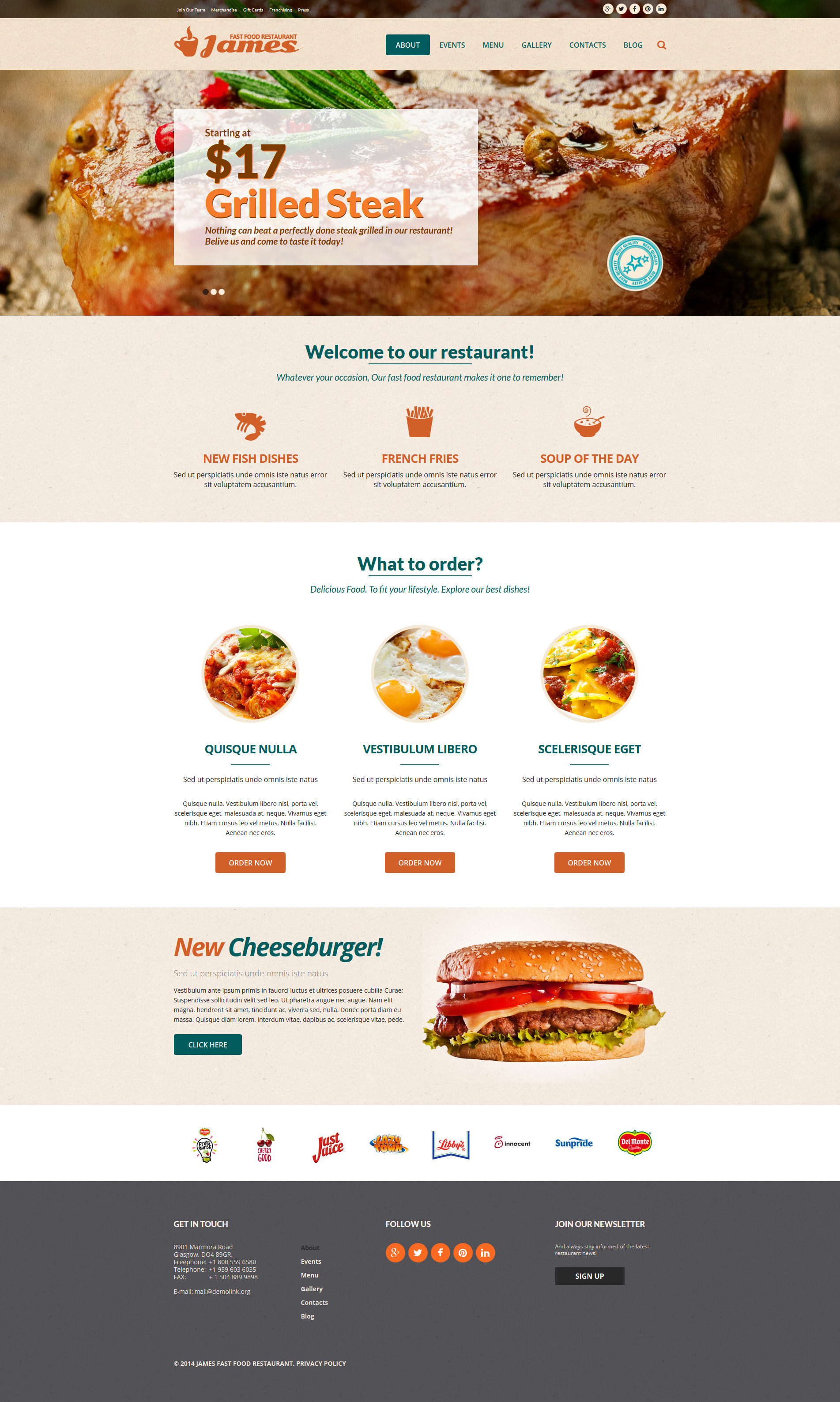 Fast Food Restaurant Joomla Template