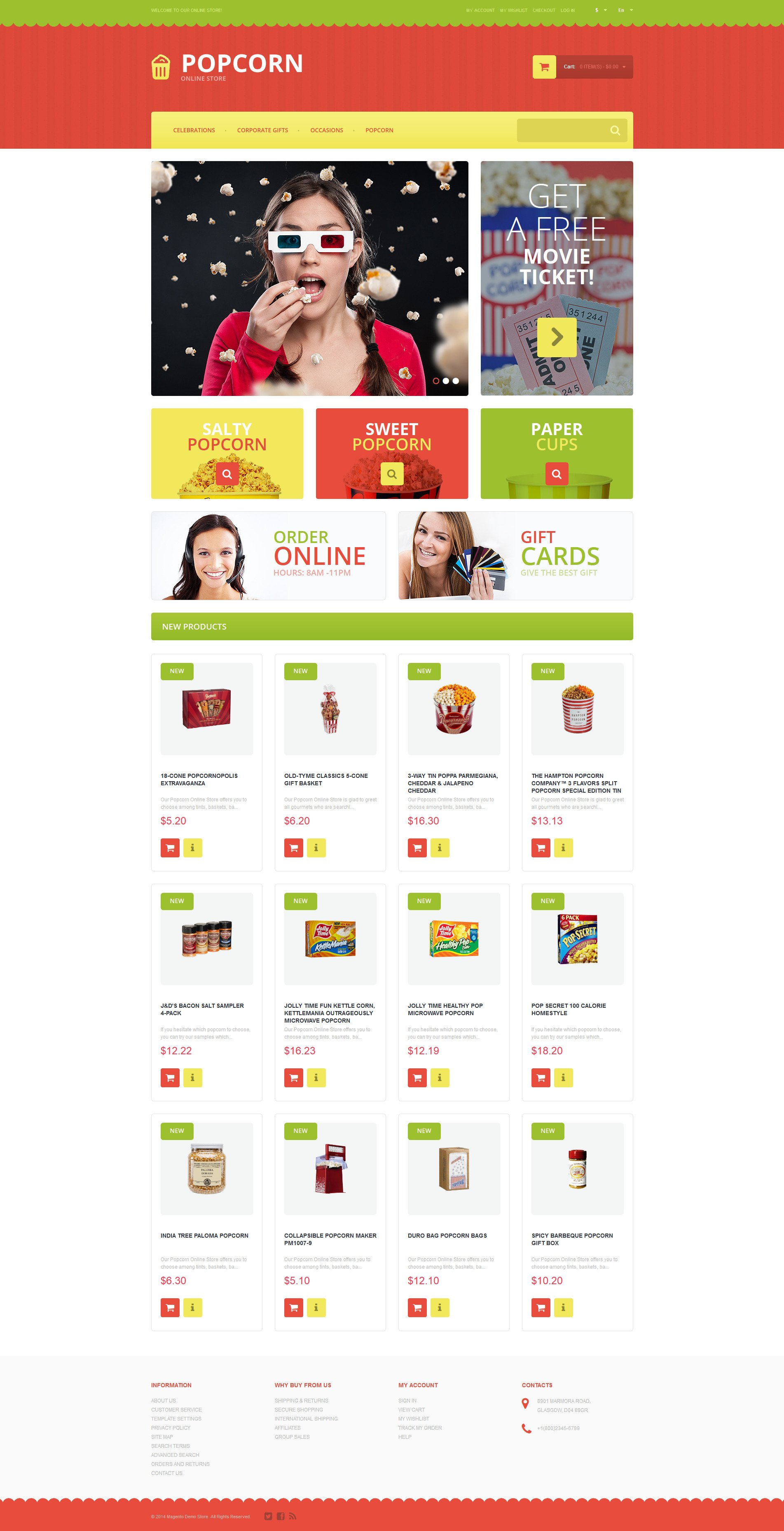 Tasty Popcorn Magento Theme