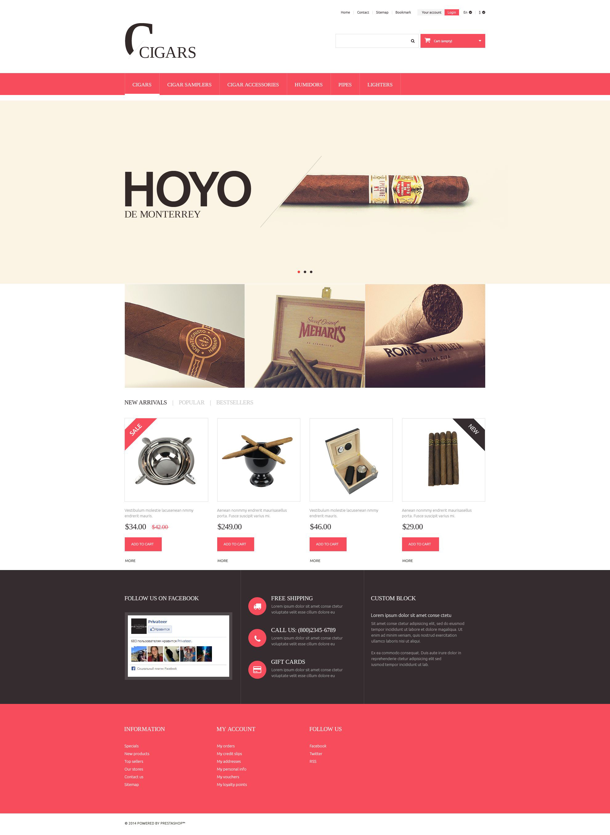 Cigars PrestaShop Theme