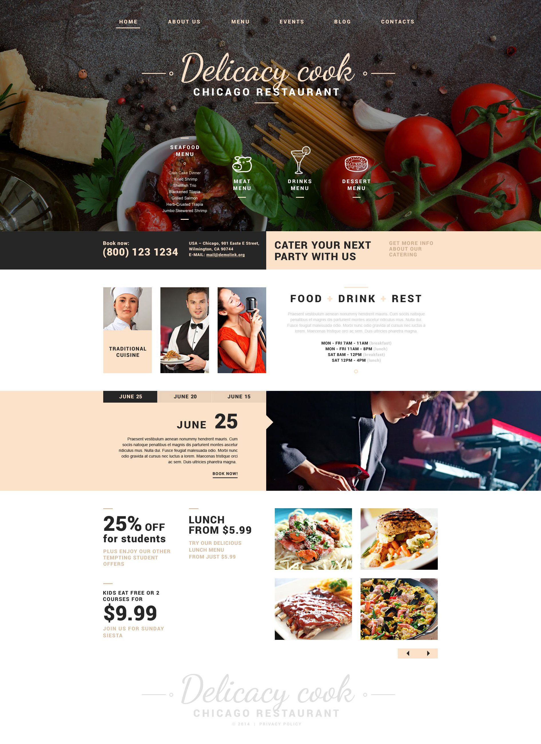 Fancy Restaurant Joomla Template