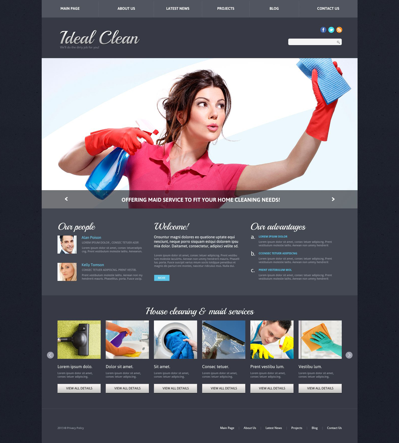 Cleaning Responsive Joomla Template