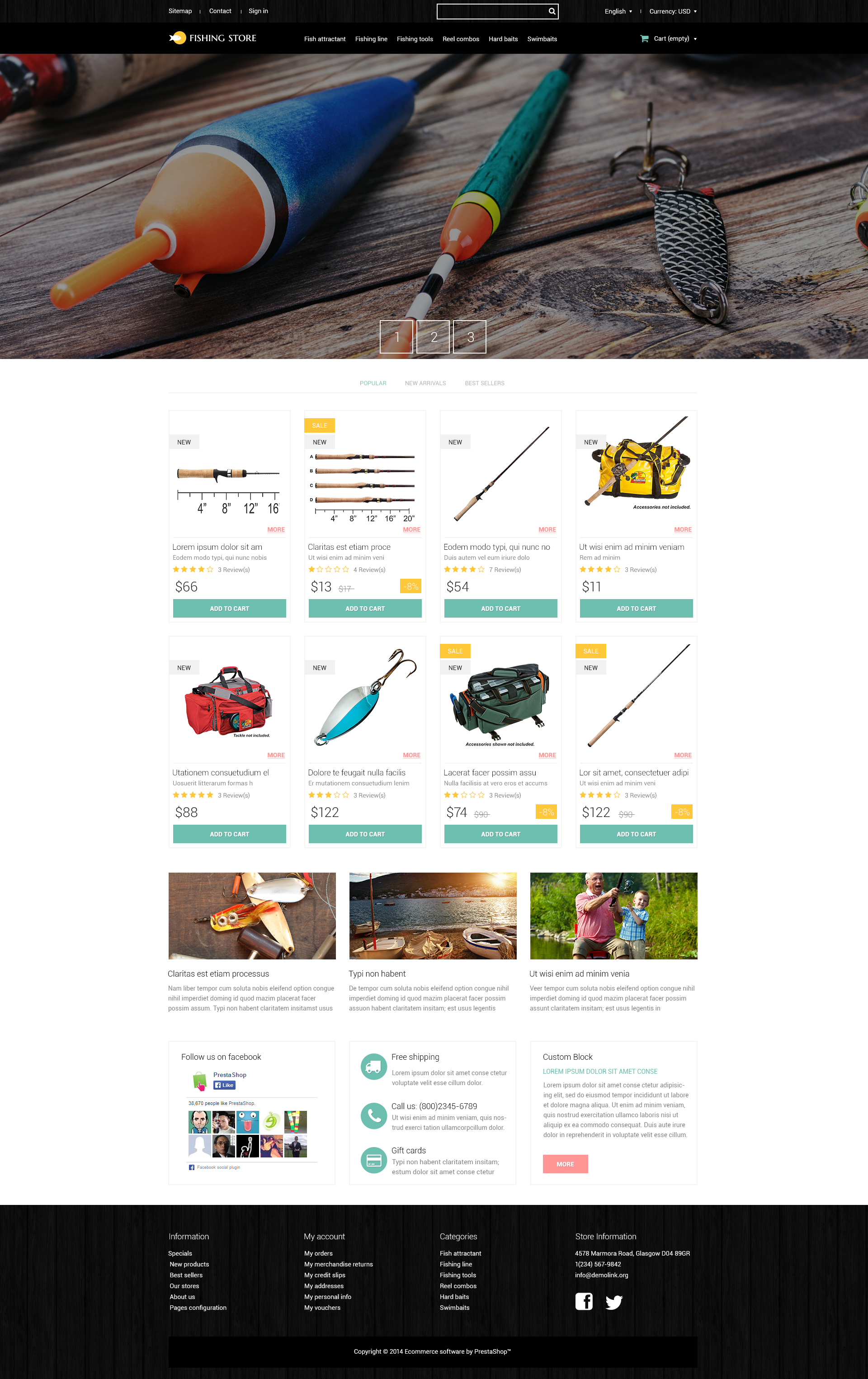 Fishing Accessories PrestaShop Theme