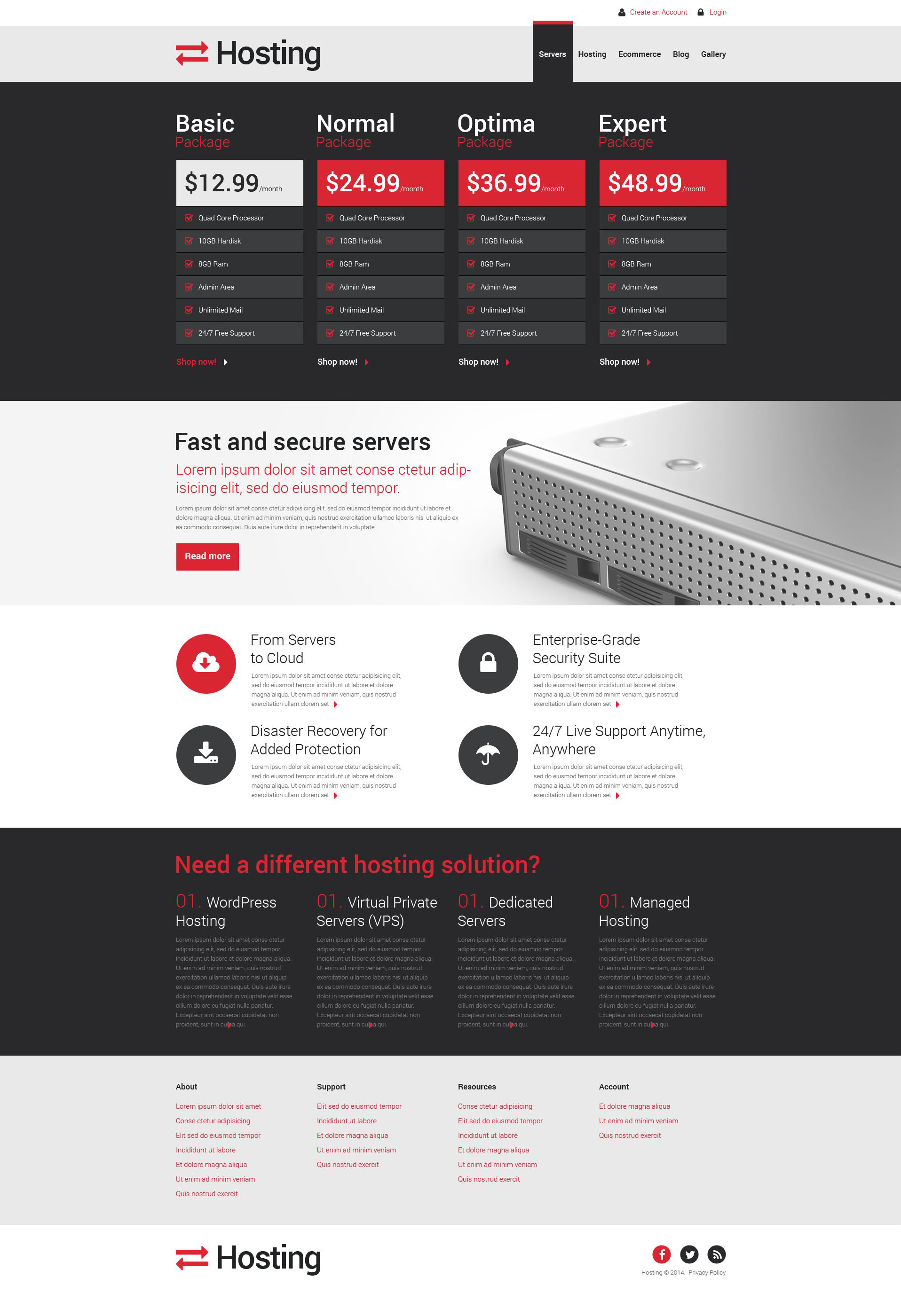 Hosting Responsive Drupal Template