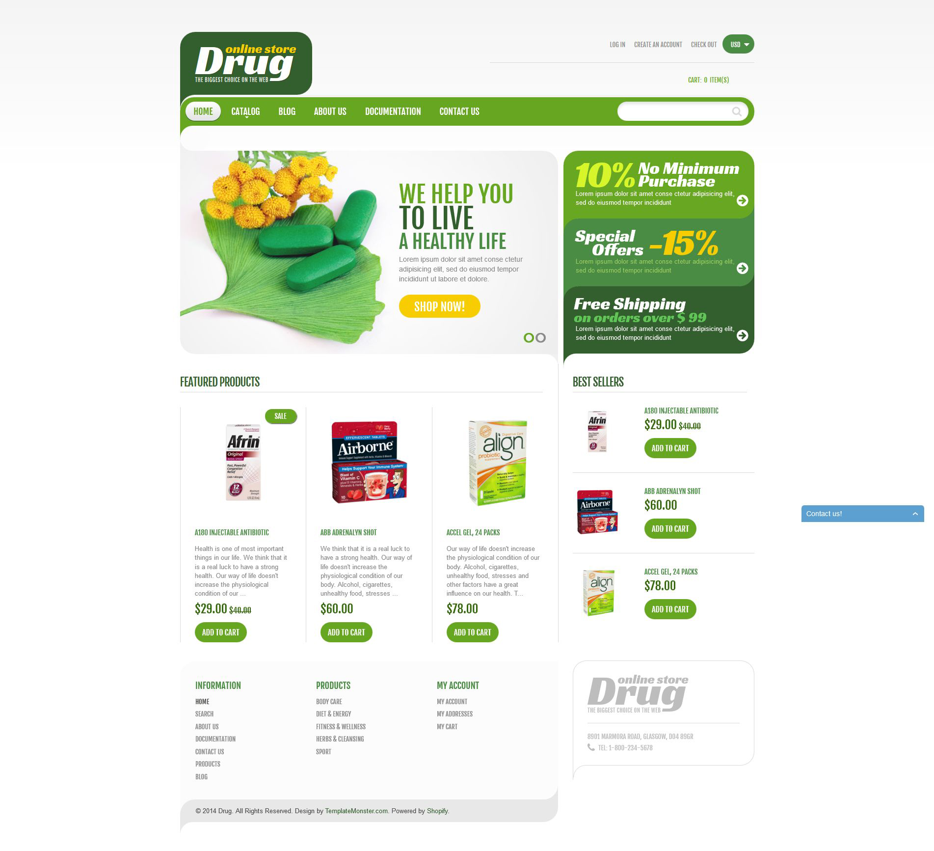 Drug Store Health Care Shopify Theme