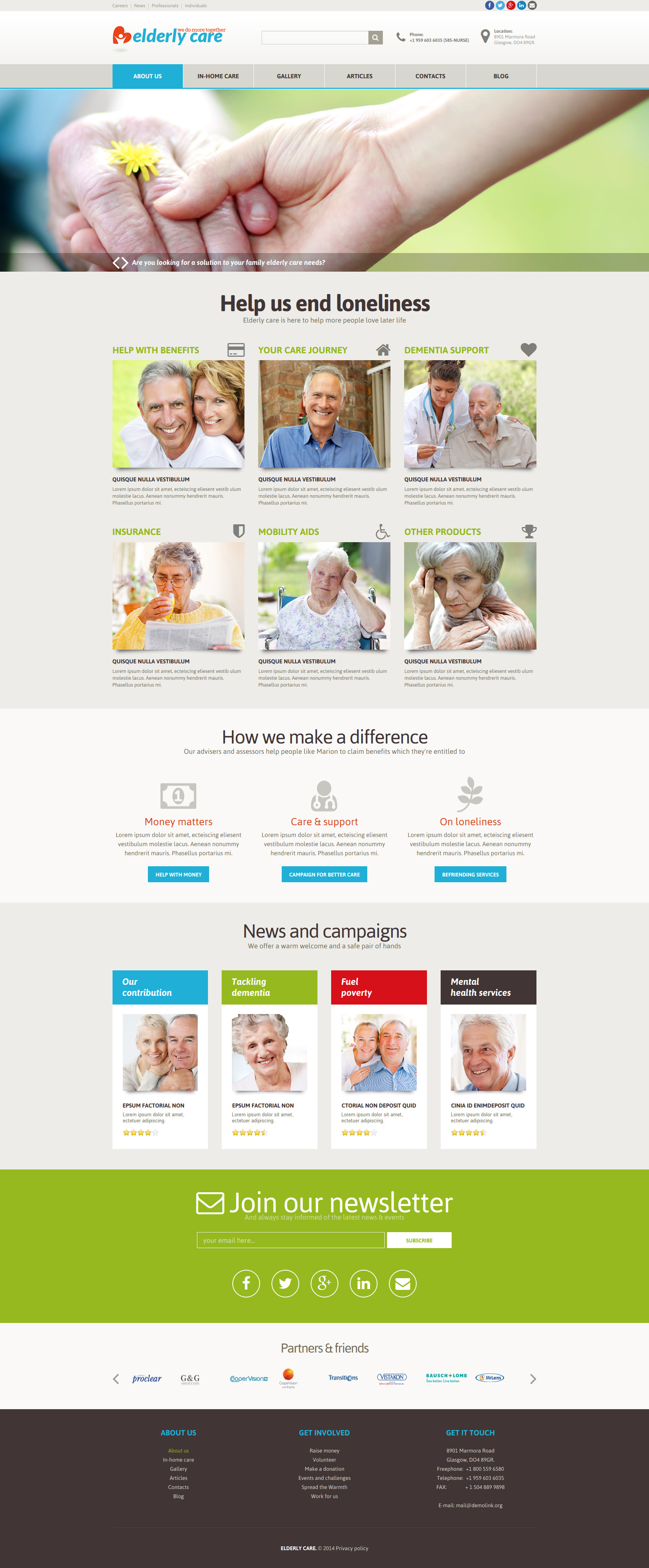 Elderly Care Joomla Template