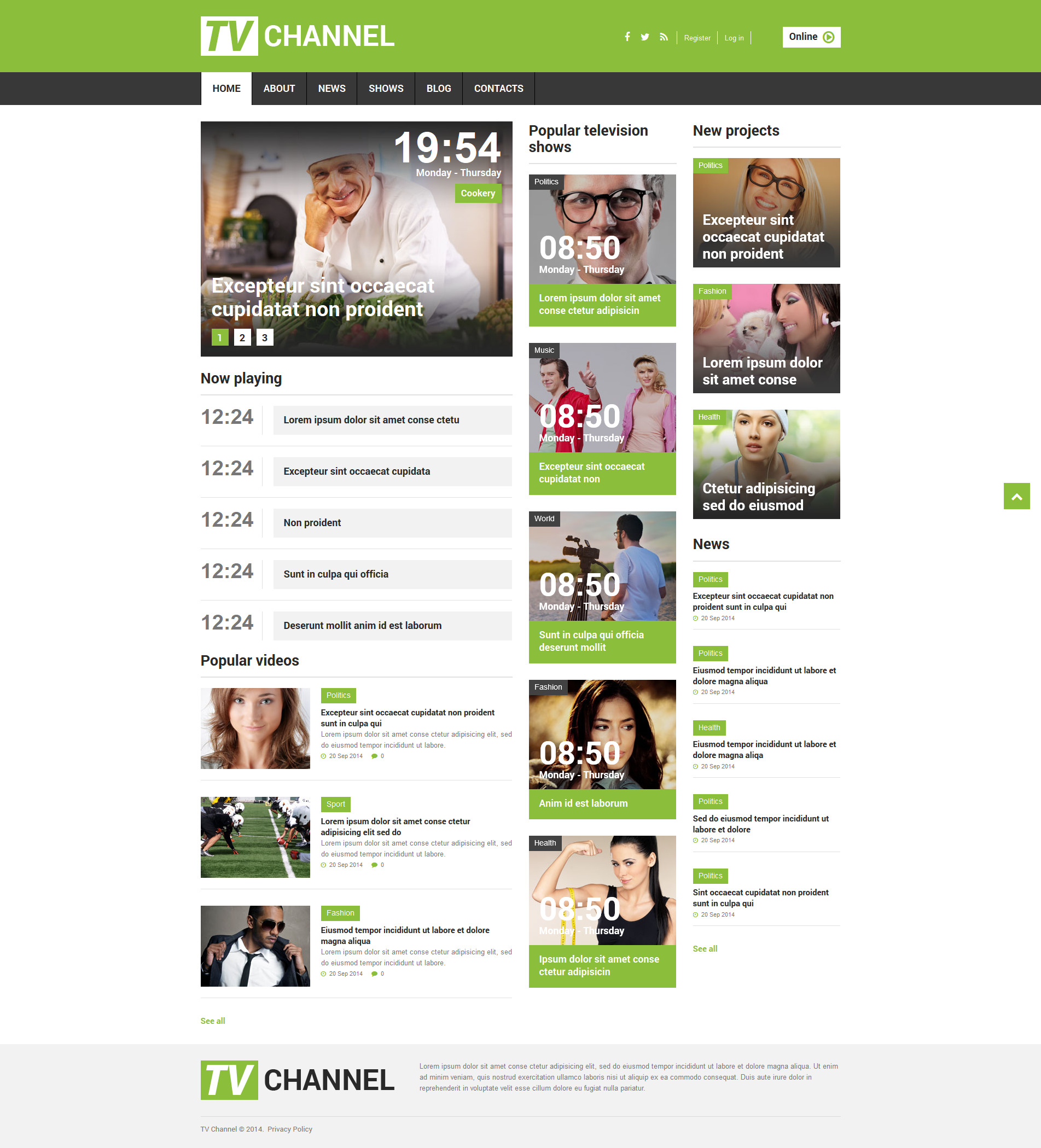 TV Channel Responsive Joomla Template