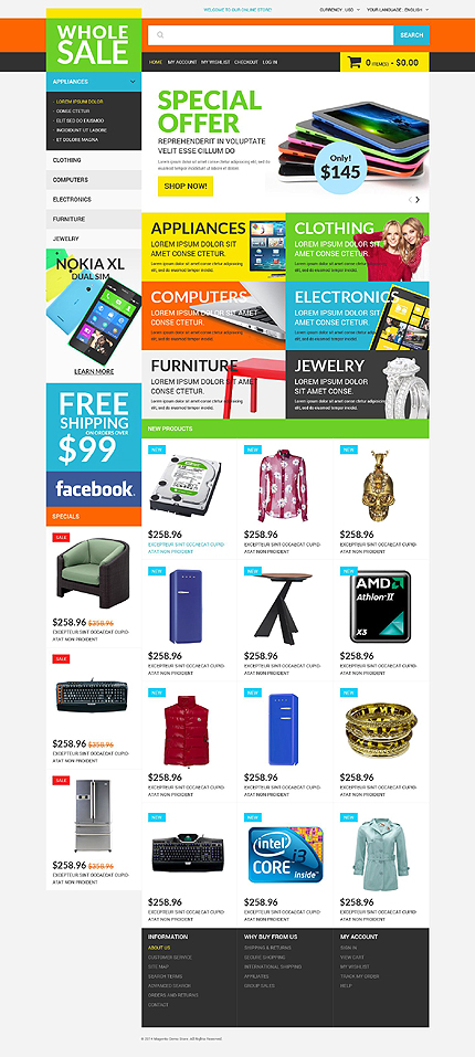 Magento Main Page  preview