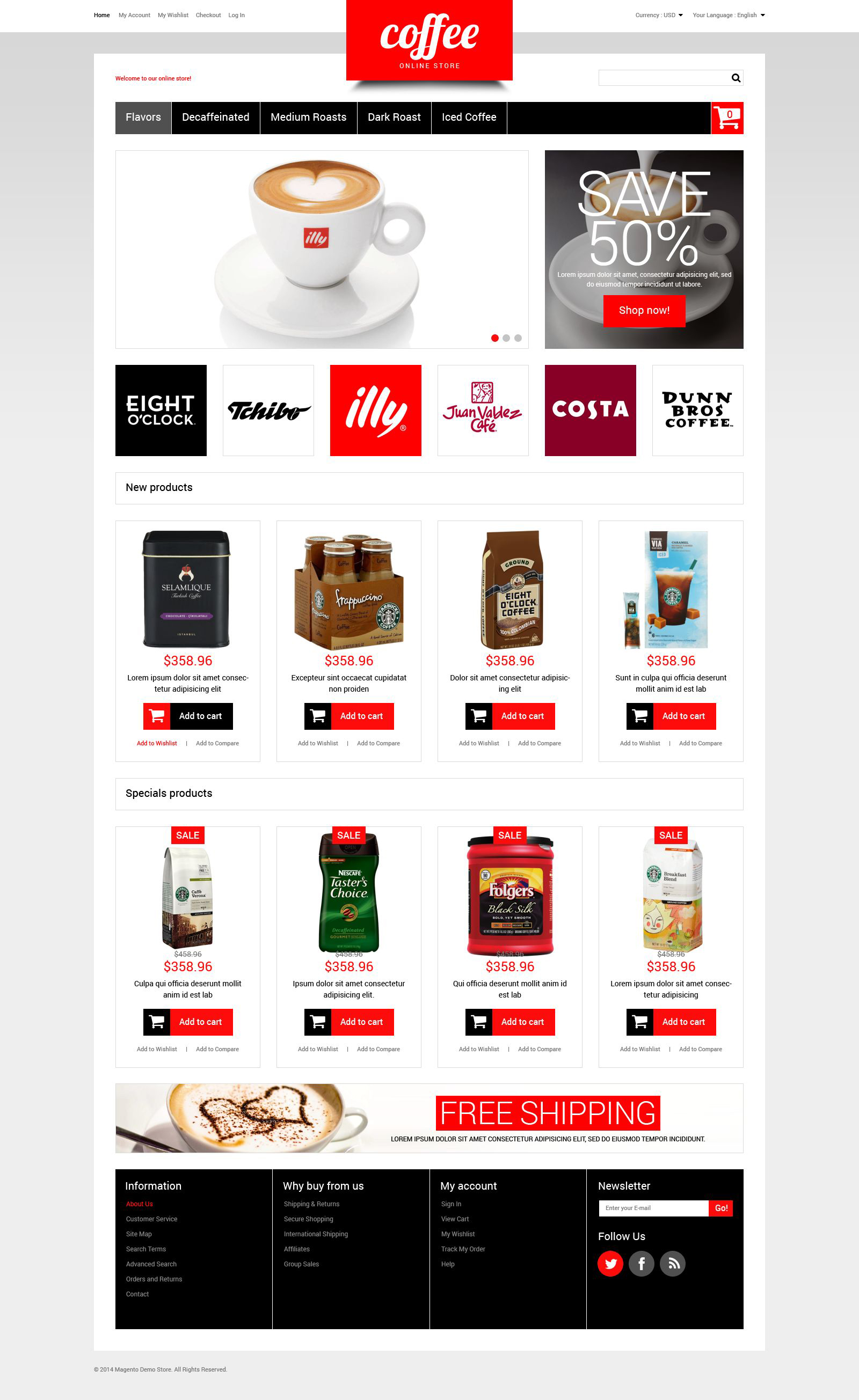 Coffee Store Magento Theme