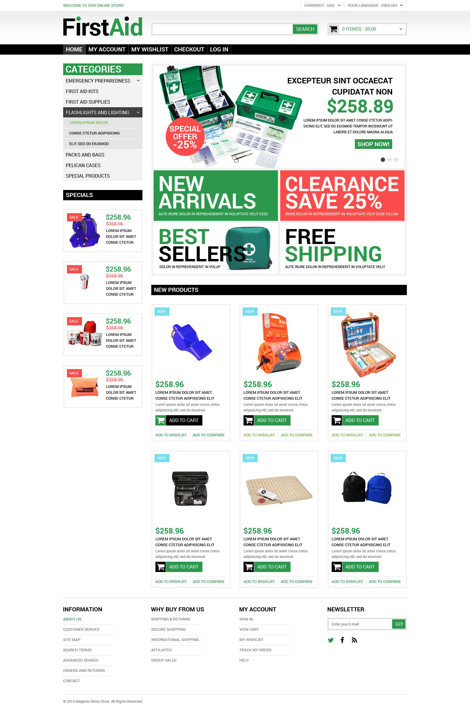 Healthcare Supplies Magento Theme