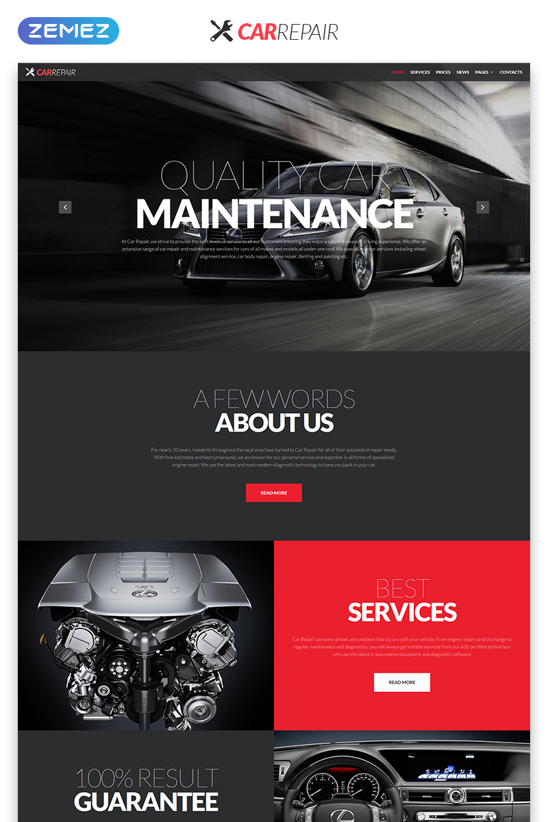 Car Repair - Auto Repair Service Website Template