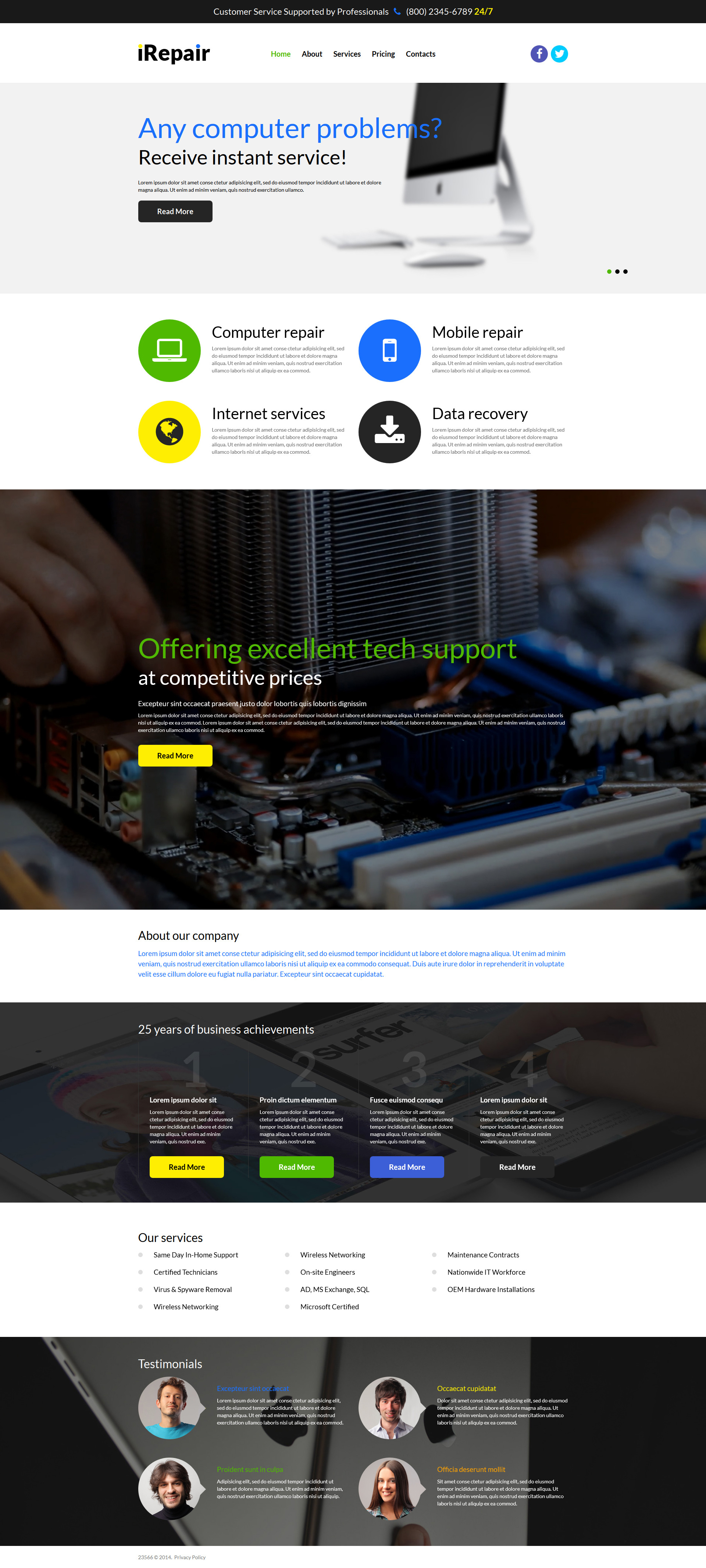 Fixing PC Issues Joomla Template