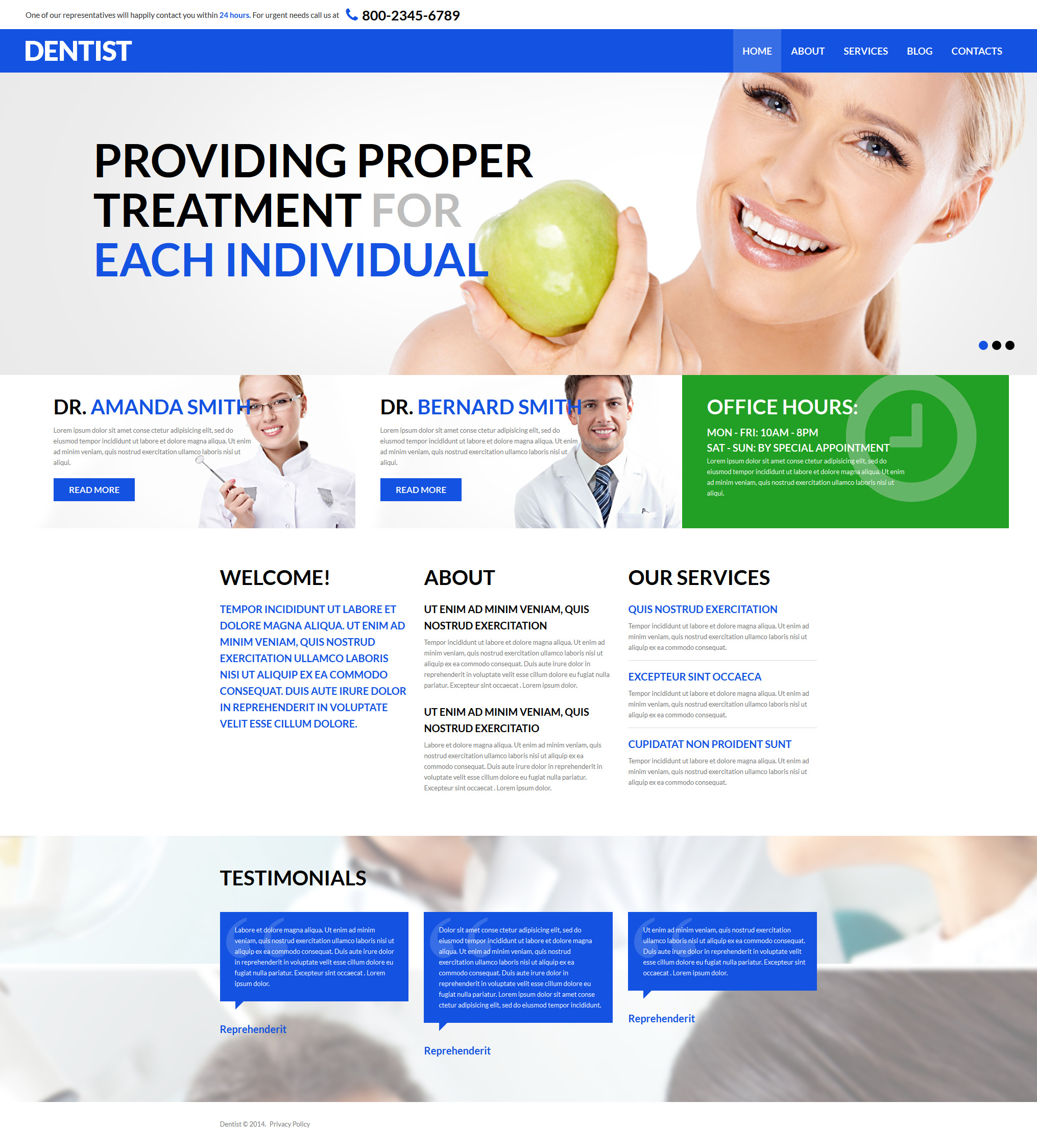 Dental Health and Care Joomla Template