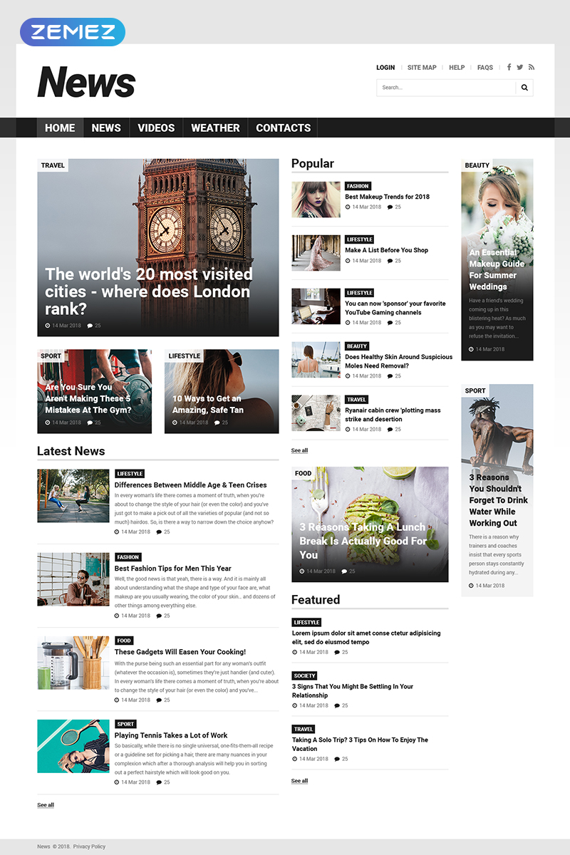 News Portal Responsive Joomla Template