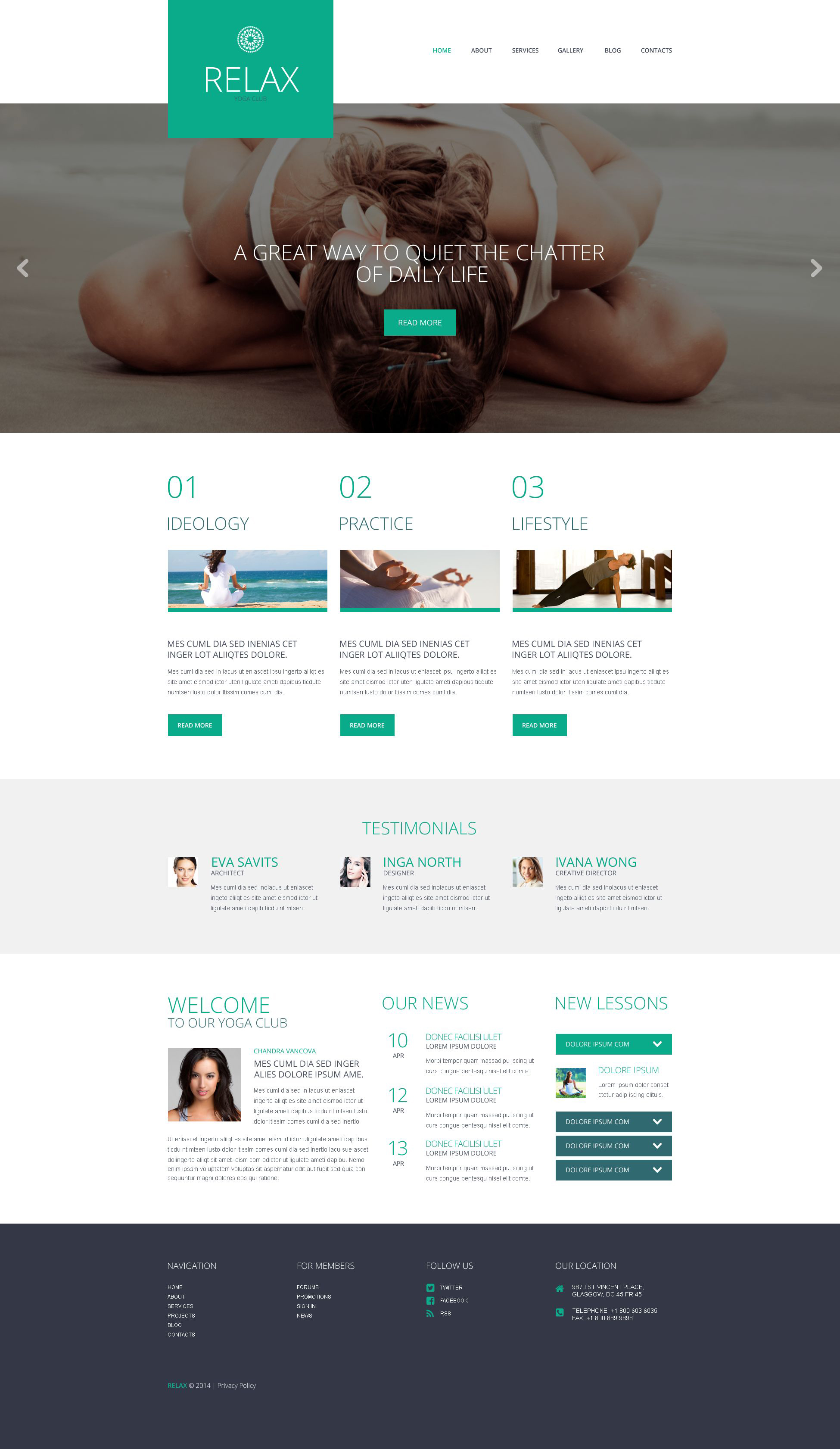 Sadhara - Yoga Studio WordPress Theme