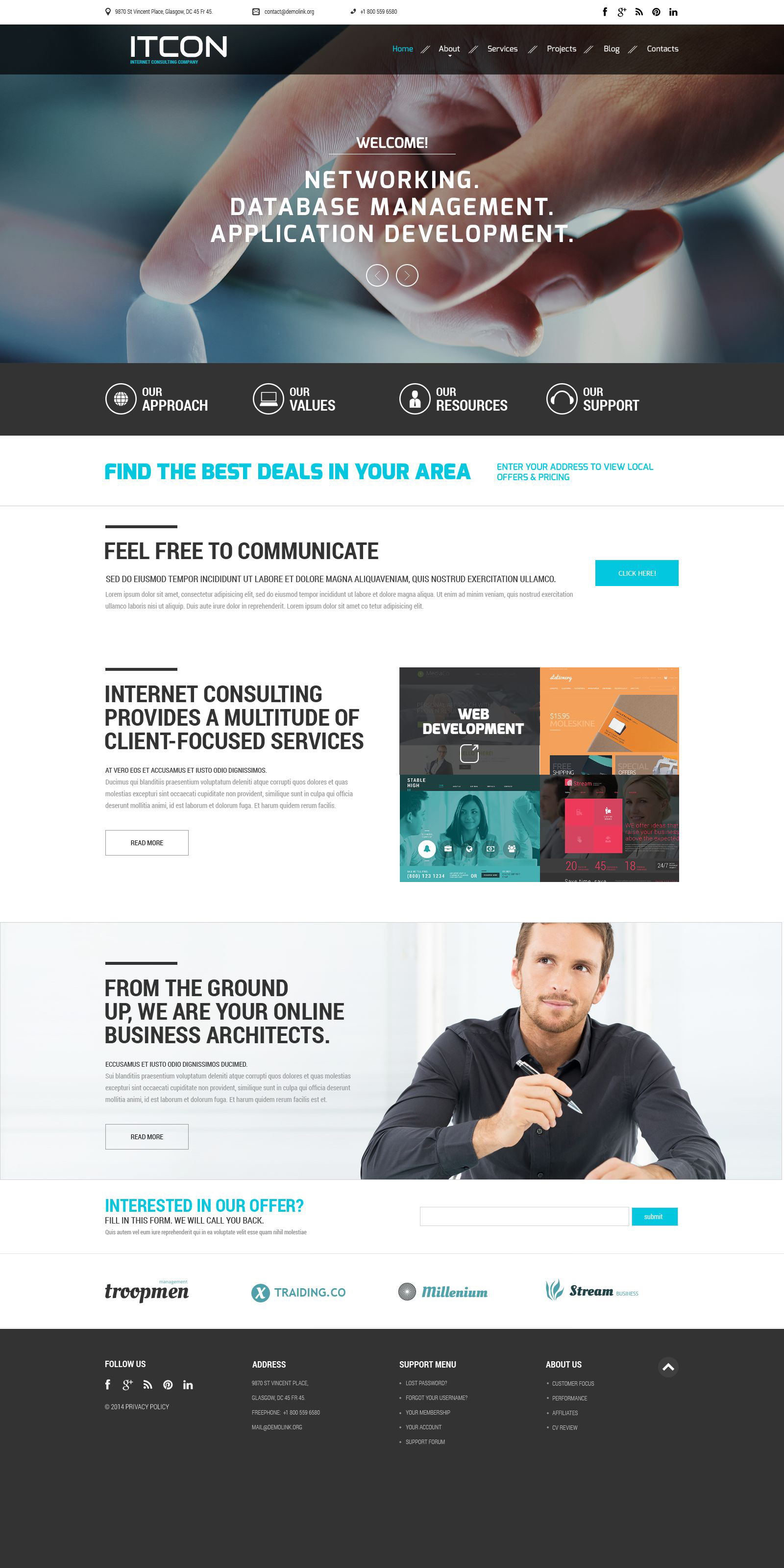 Internet Responsive Website Template