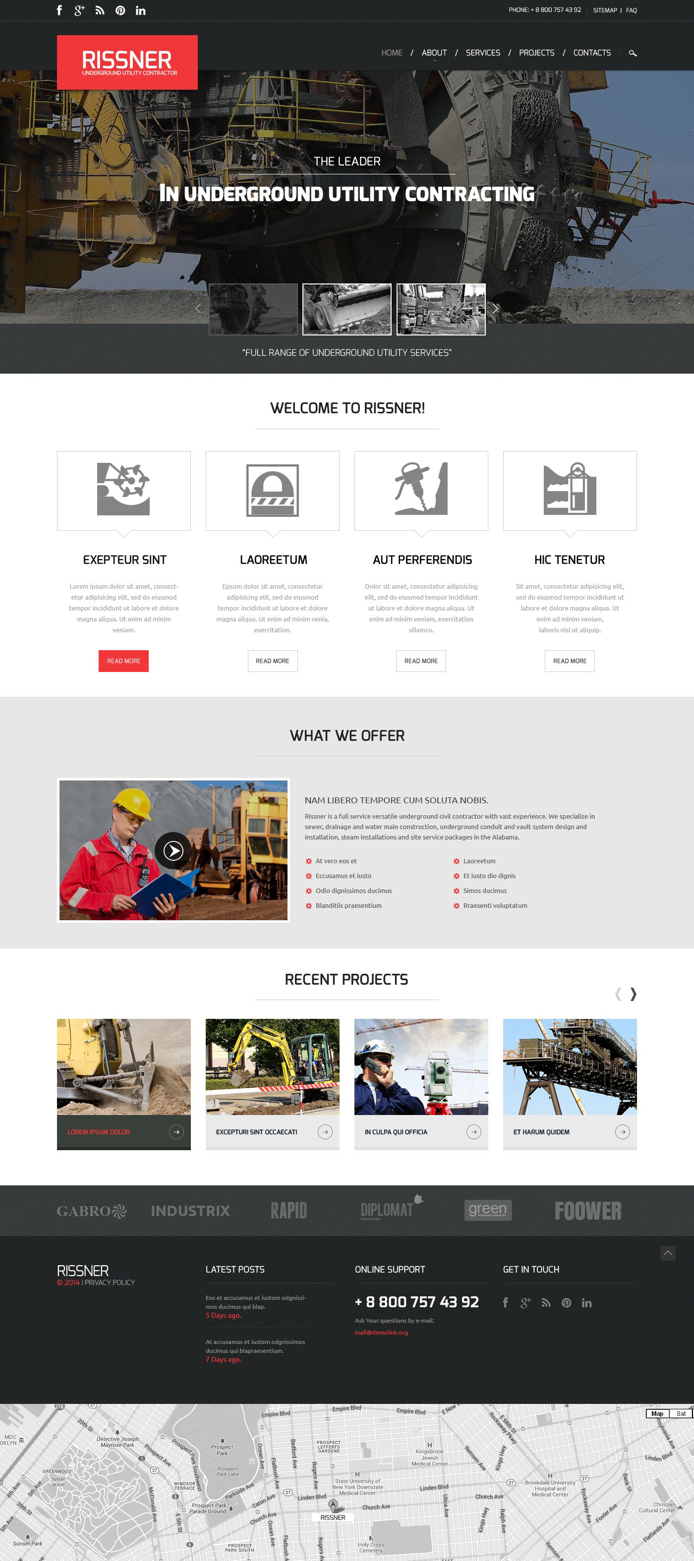 Industrial Responsive Website Template