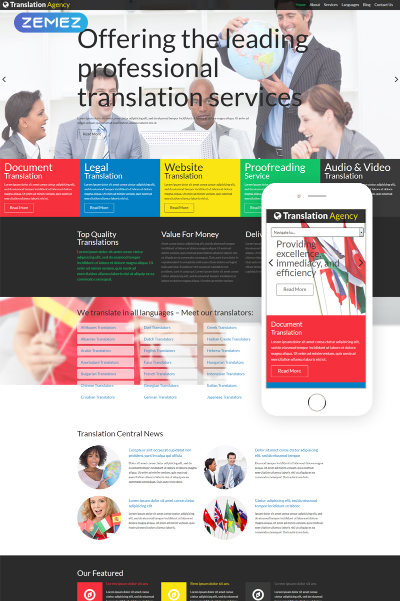 Translation Agency Modern Joomla Template