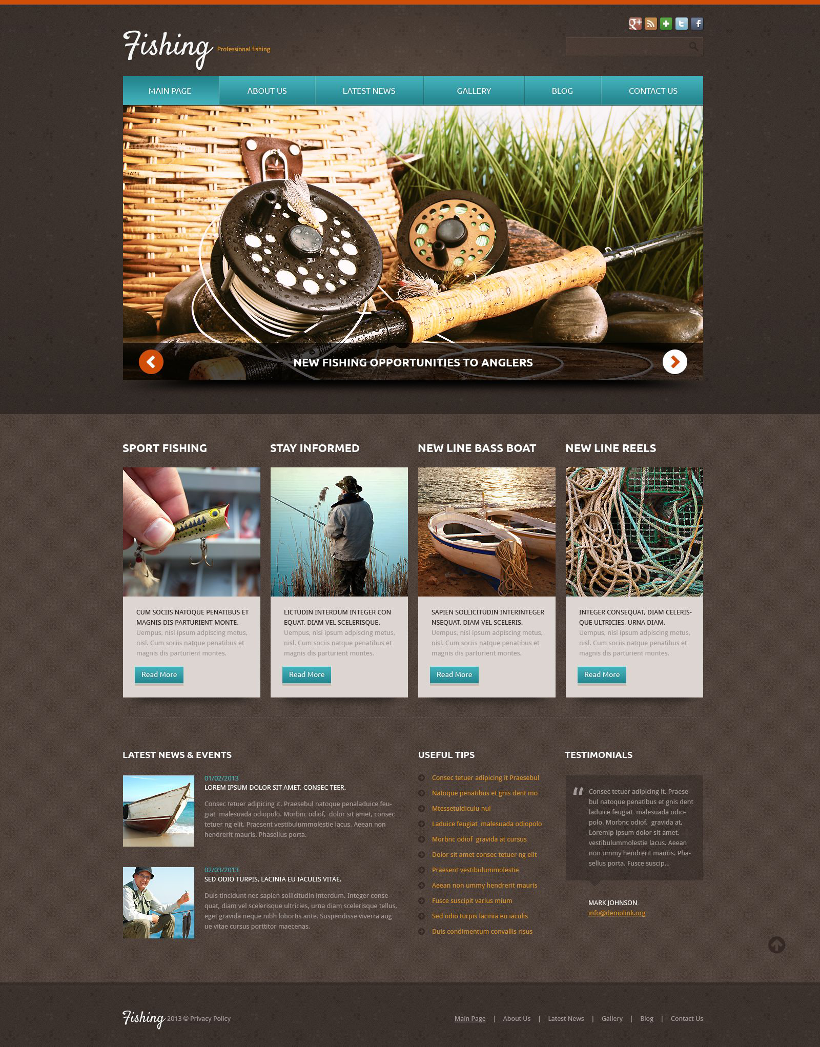 Fishing Responsive Joomla Template